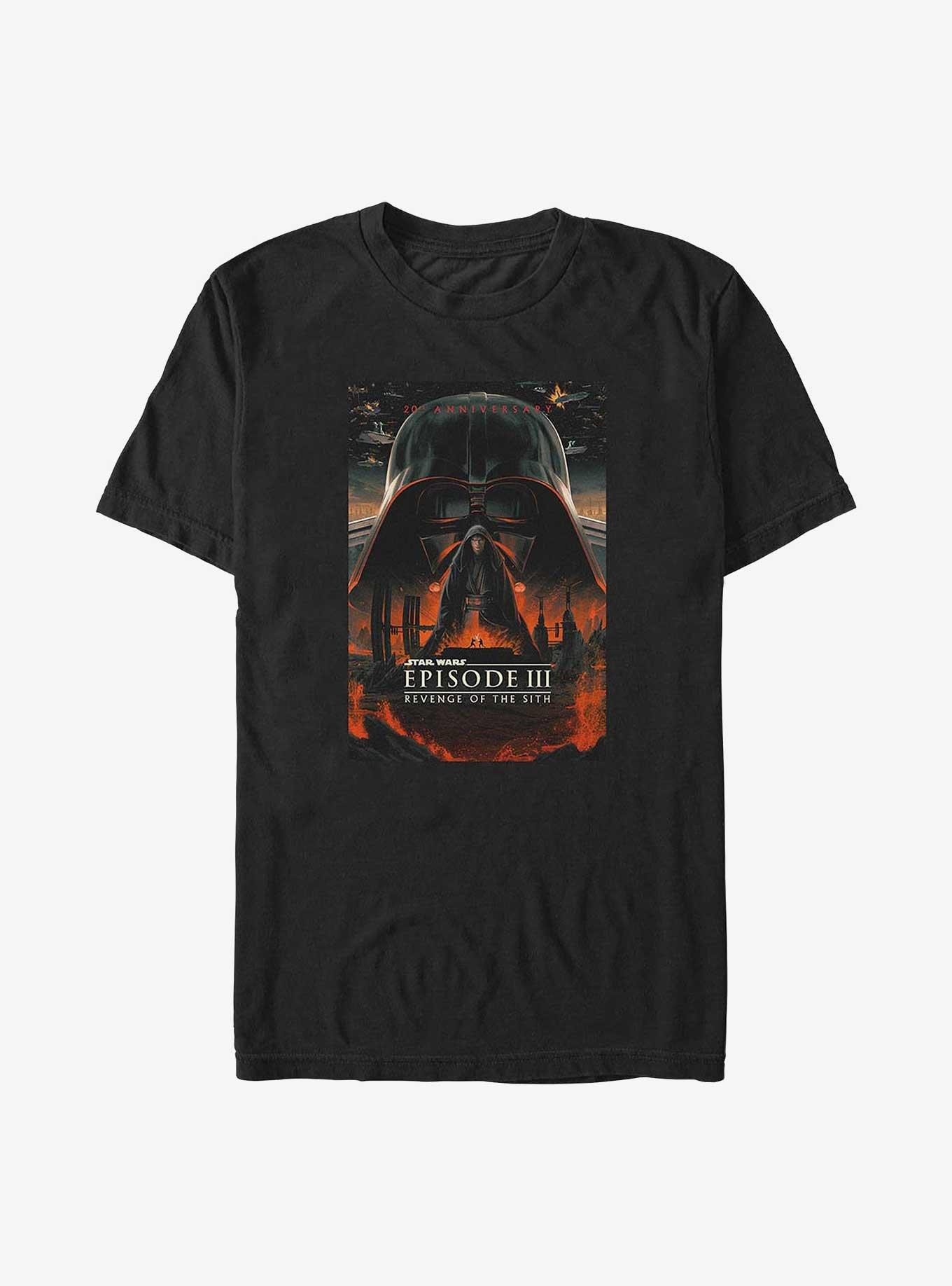 Star Wars Episode III: Revenge Of The Sith 20th Anniversary Poster Big & Tall T-Shirt, BLACK, hi-res