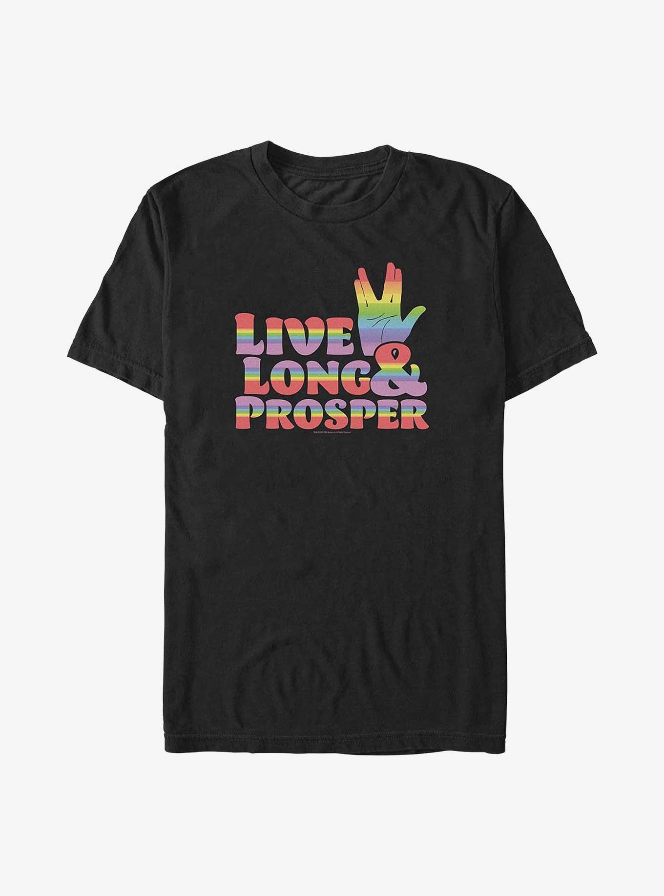 Star Trek Rainbow Prosper Big & Tall T-Shirt, BLACK, hi-res