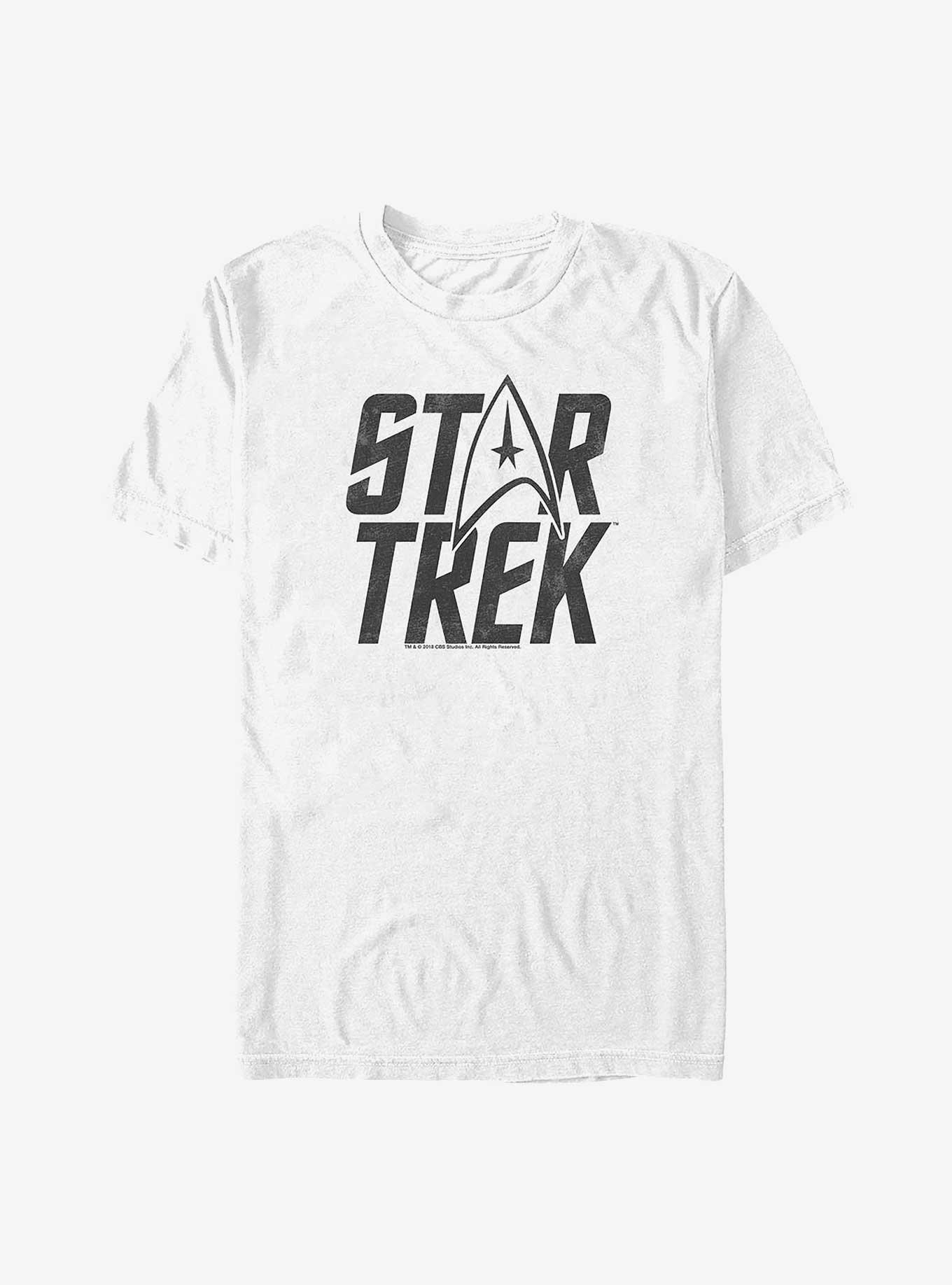 Star Trek Stacked Logo Big & Tall T-Shirt, WHITE, hi-res