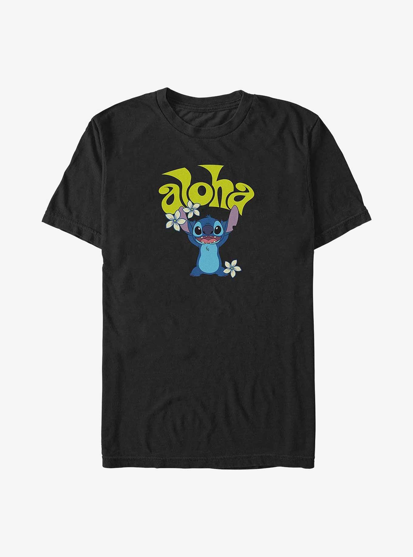 Disney Lilo & Stitch Aloha Stitch Flowers Big & Tall T-Shirt, , hi-res