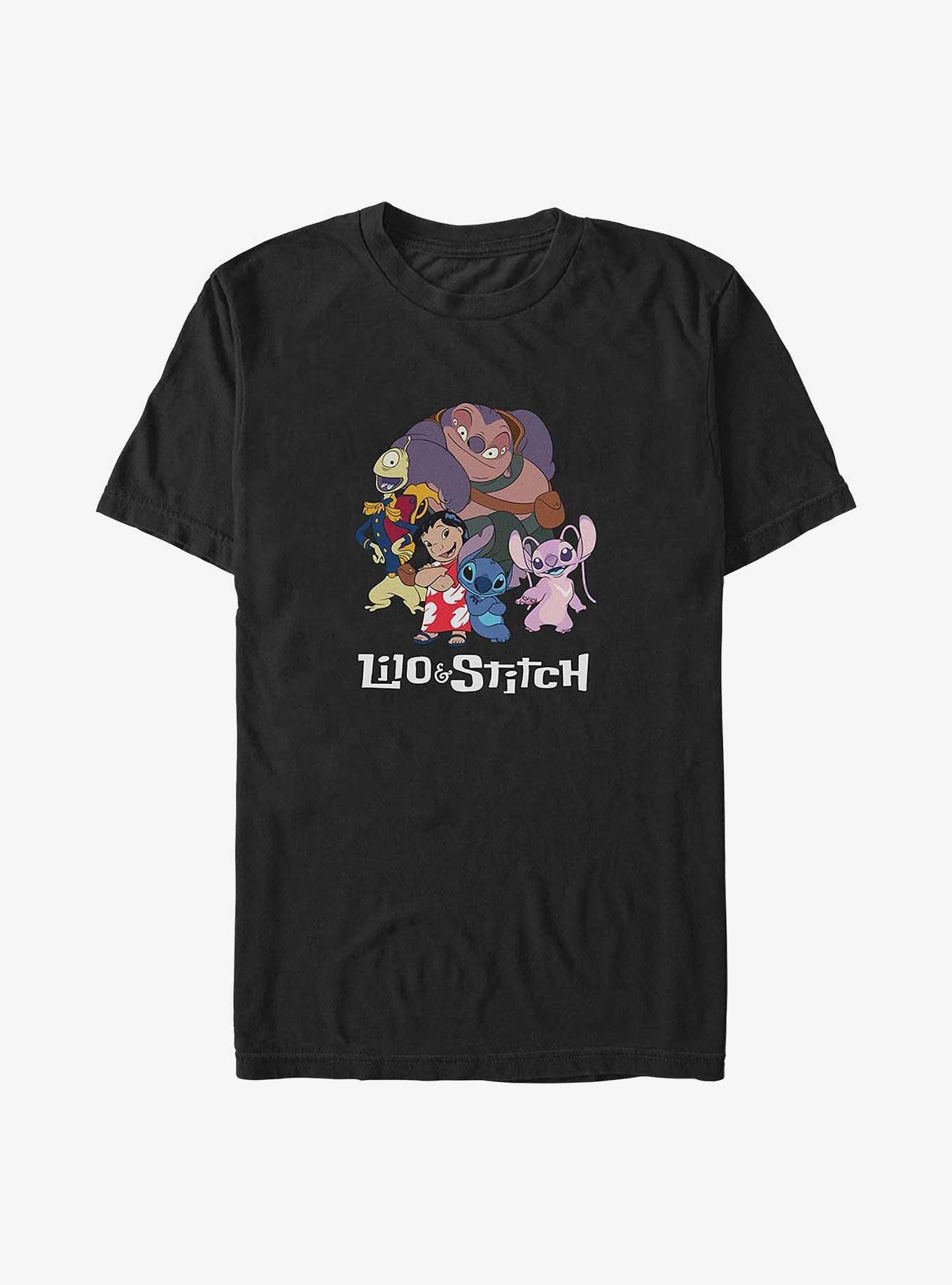 Disney Lilo & Stitch Family Photo Big & Tall T-Shirt, BLACK, hi-res