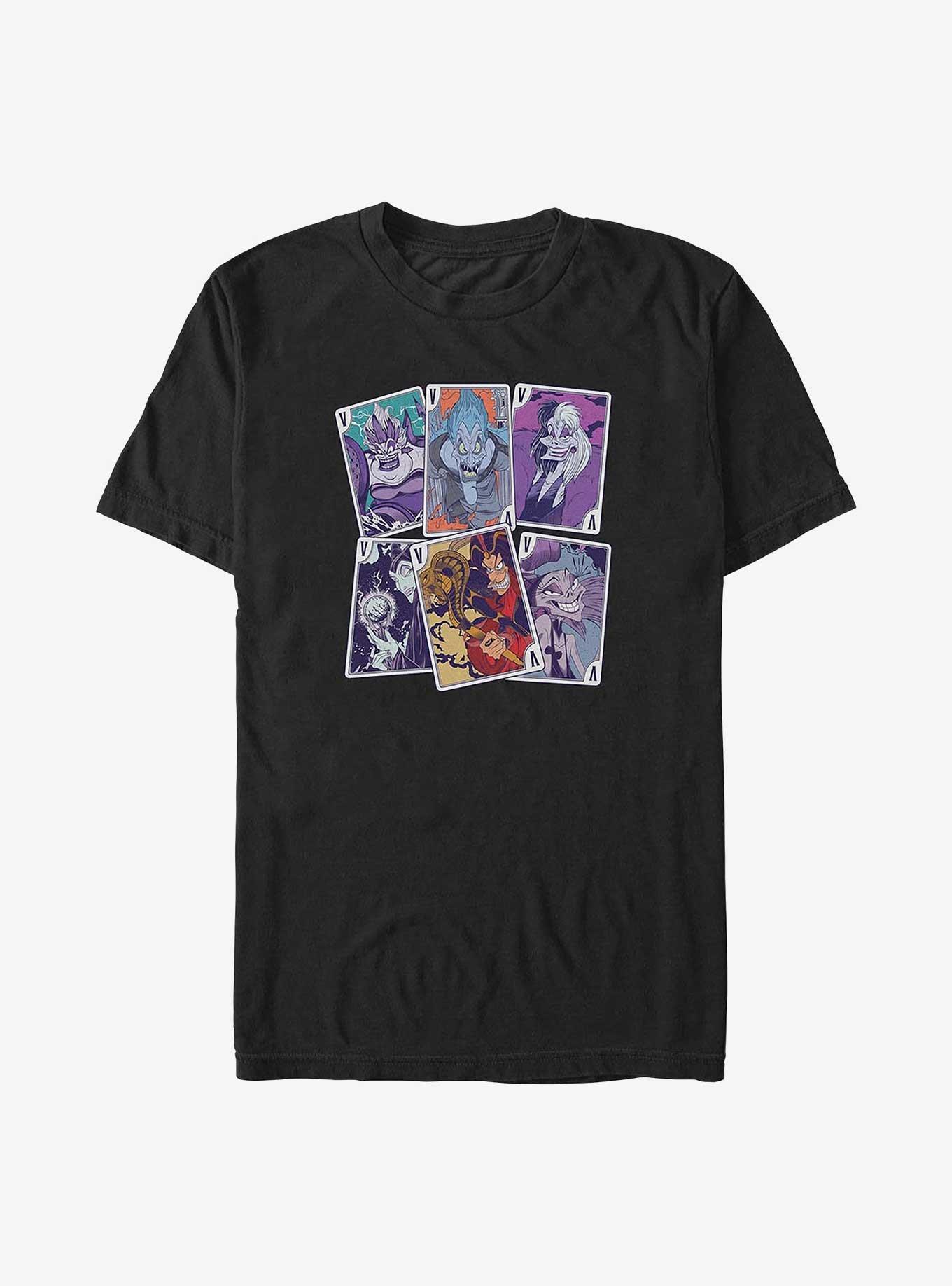 Disney Villains Cards Big & Tall T-Shirt, BLACK, hi-res