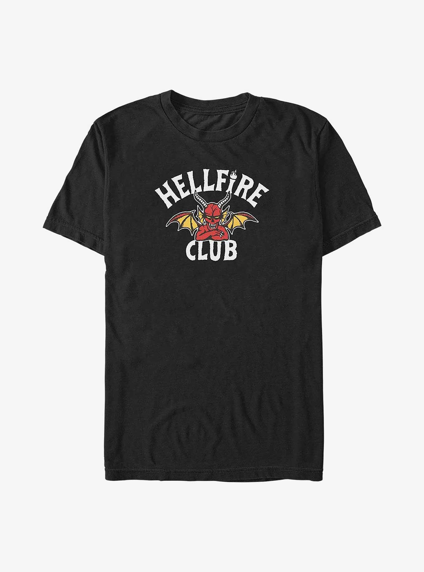 Stranger Things Devil Logo Hellfire Club Big & Tall T-Shirt, BLACK, hi-res