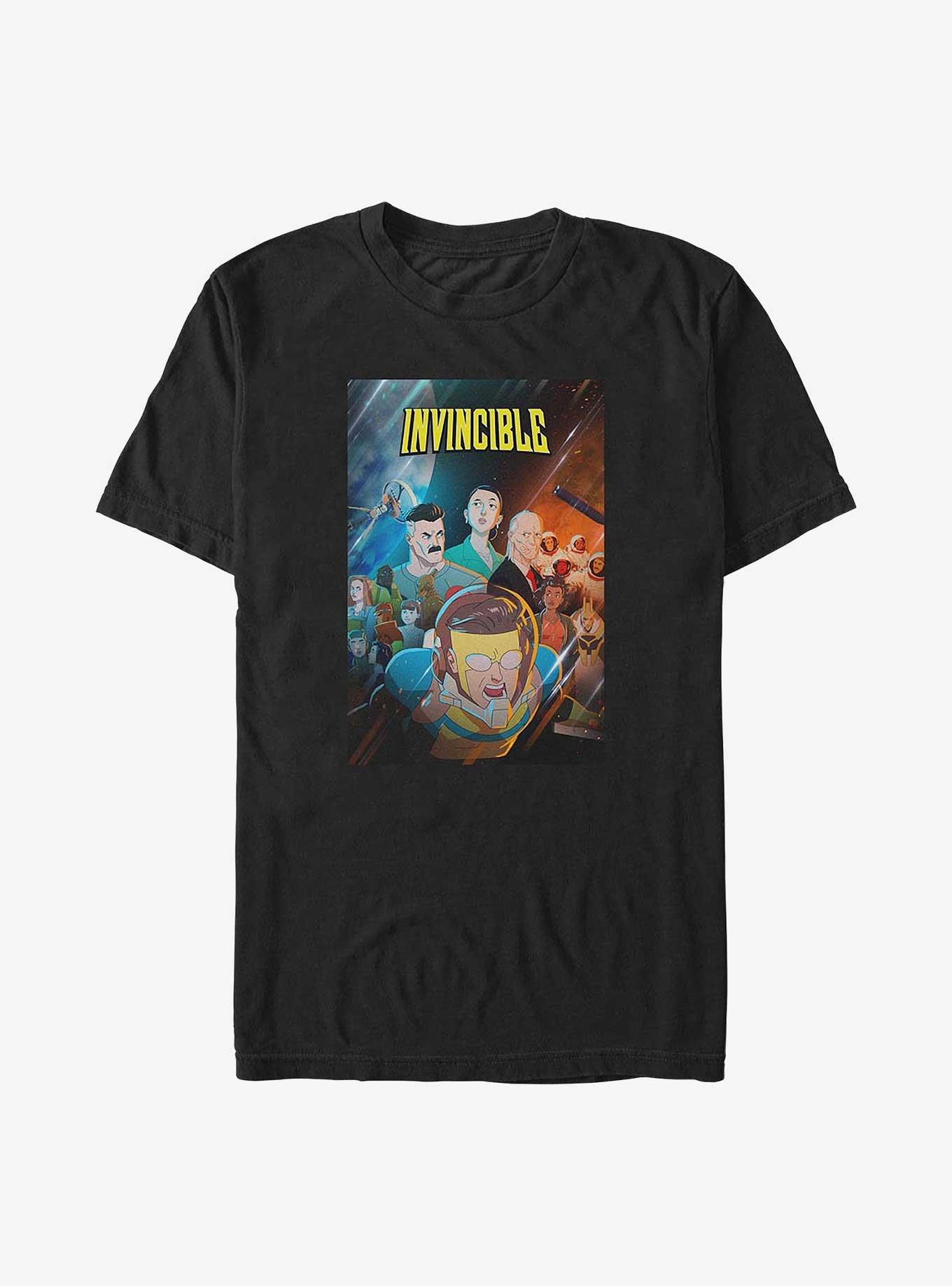 Invincible Poster Big & Tall T-Shirt, BLACK, hi-res