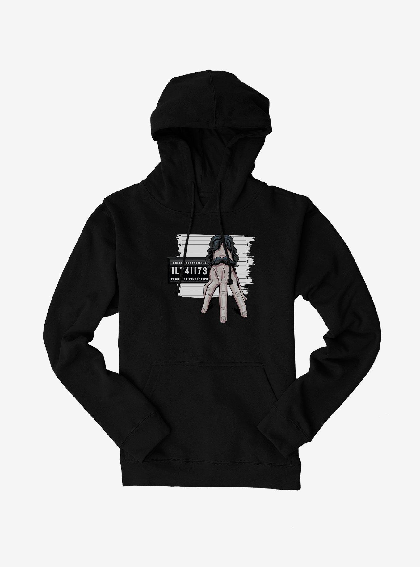 Wednesday Fernando Fingertips Mug Shot Hoodie, , hi-res