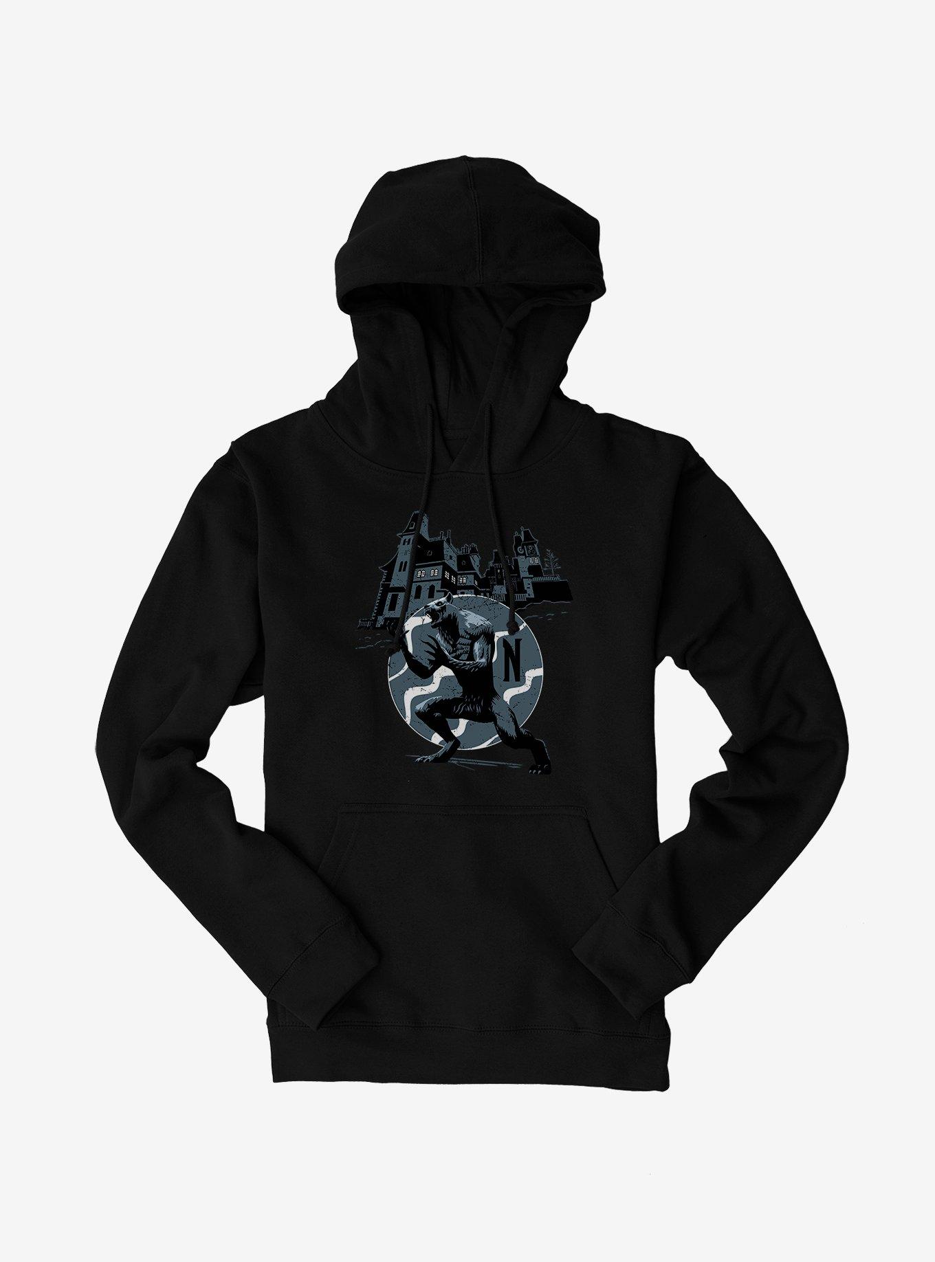 Wednesday Nevermore Werewolf Hoodie, , hi-res