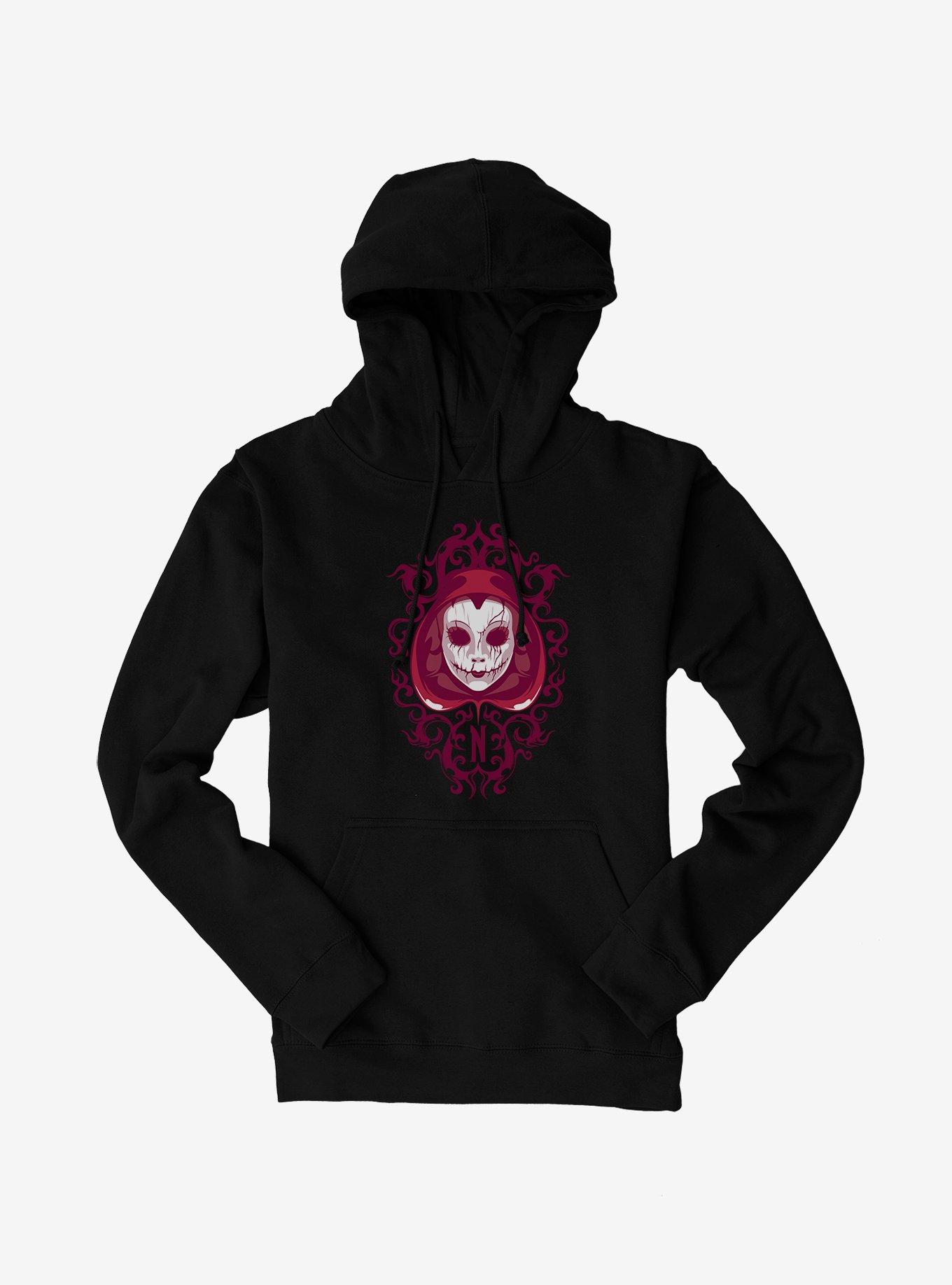Wednesday Nevermore Mask Hoodie, , hi-res