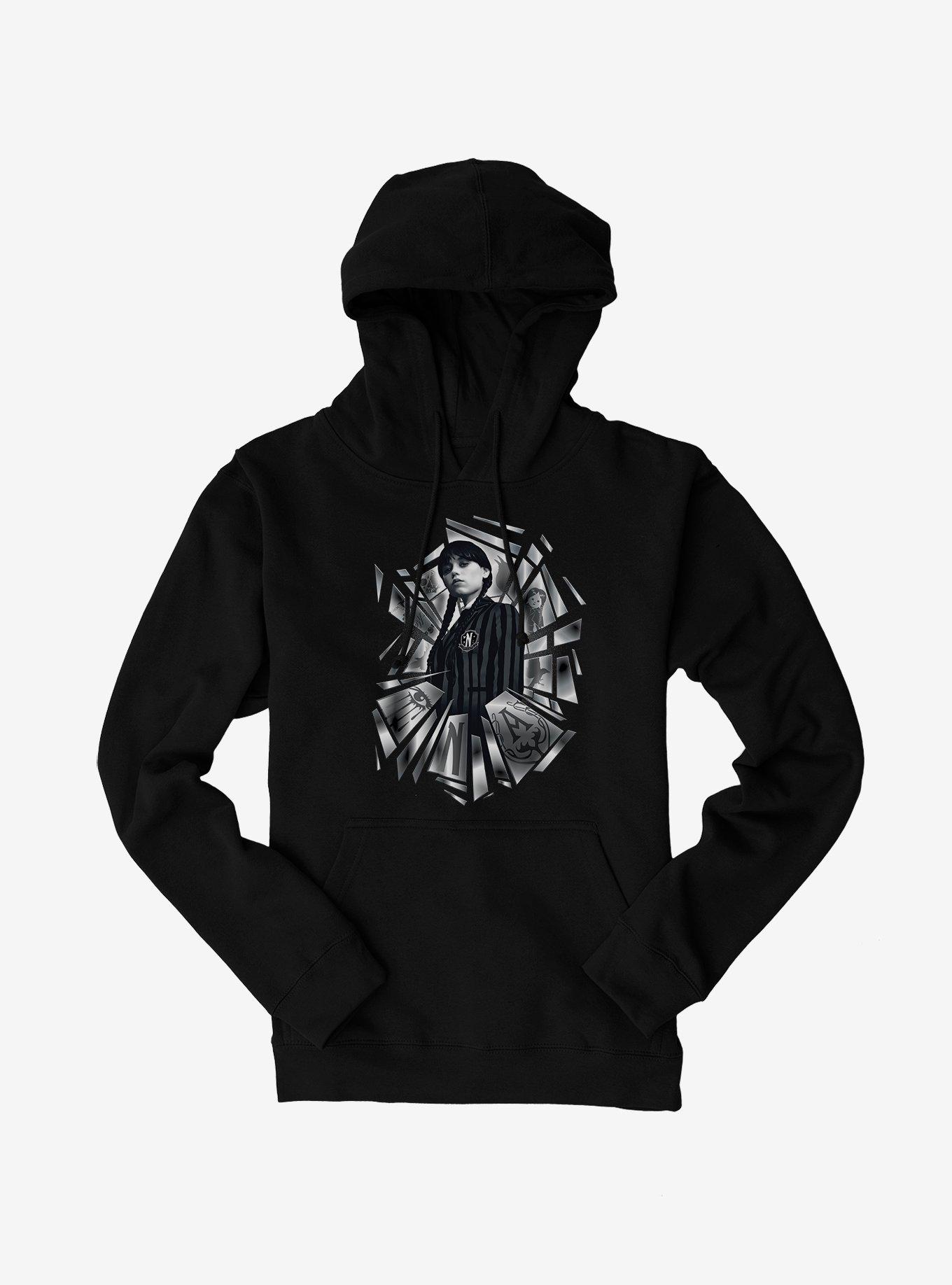 Wednesday Shatter Collage Hoodie, , hi-res