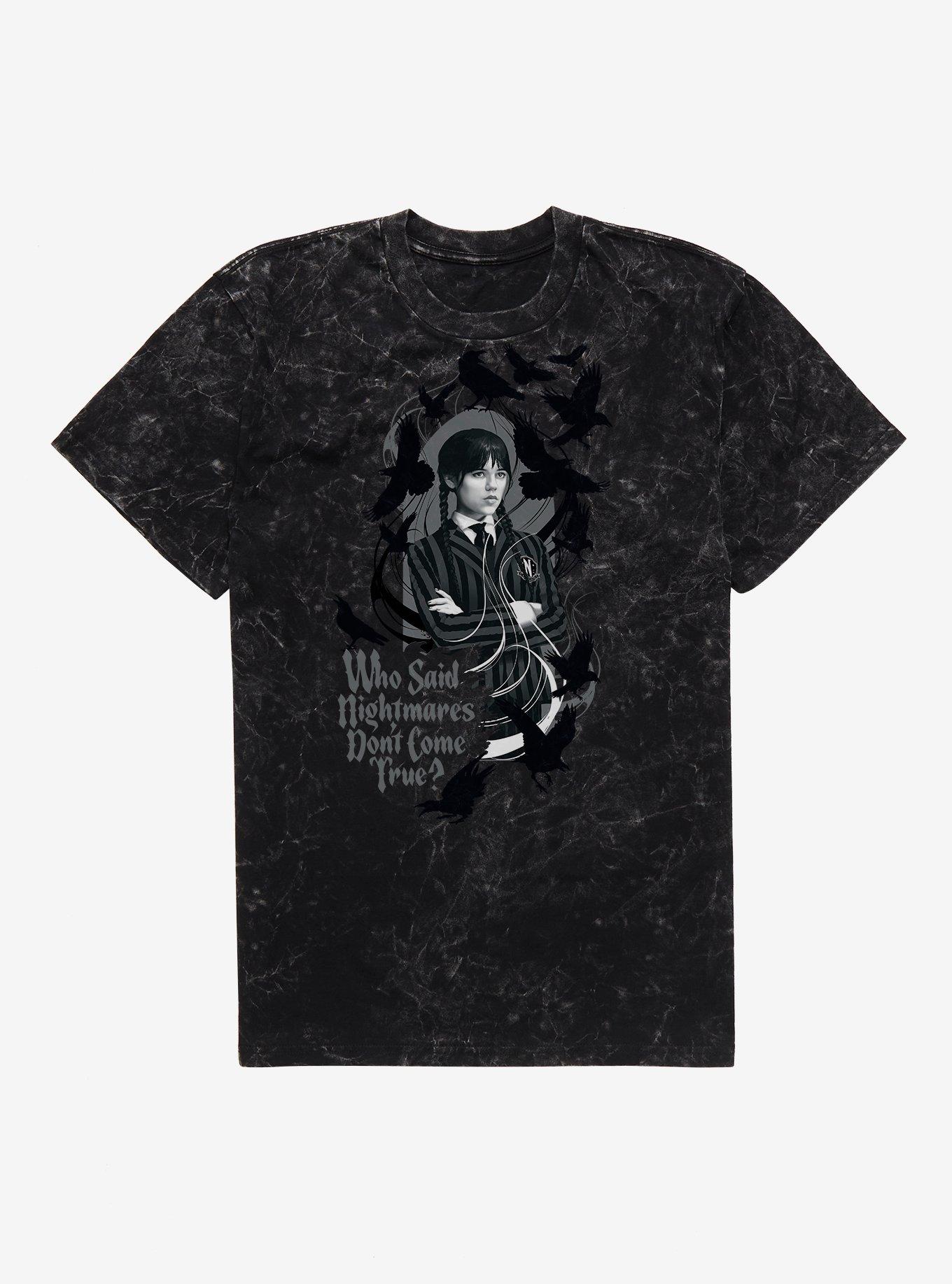 Wednesday Who Said Nightmares Don't Come True Mineral Wash T-Shirt
