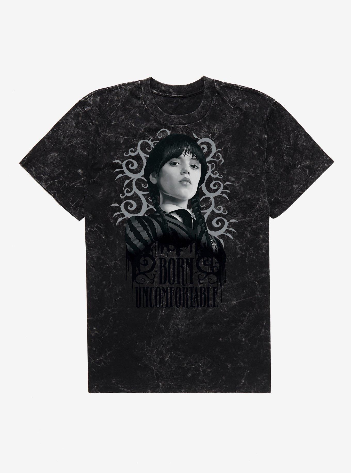 Wednesday Born Uncomfortable Mineral Wash T-Shirt, BLACK MINERAL WASH, hi-res