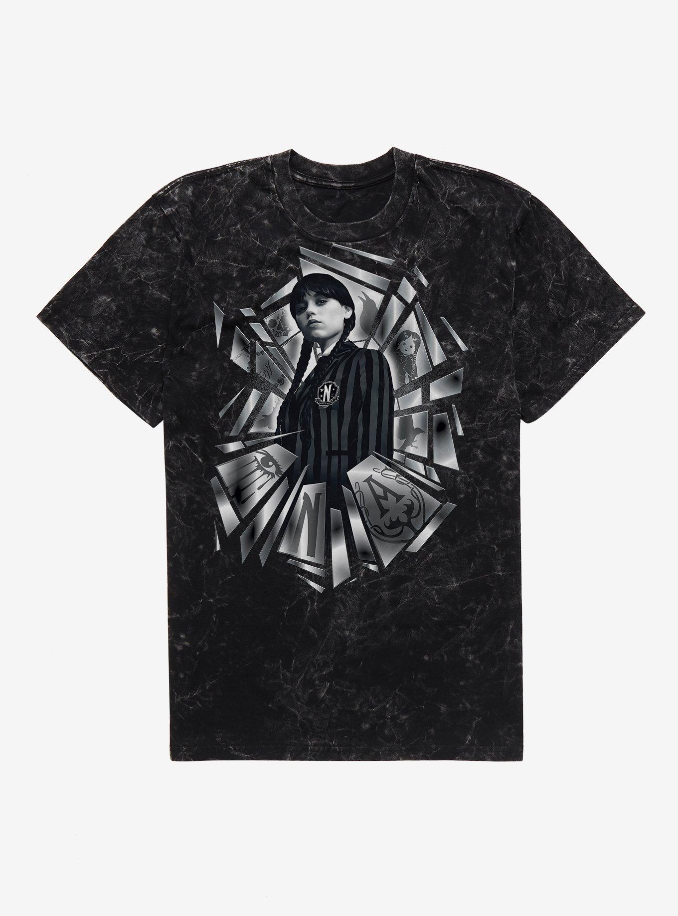 Wednesday Shatter Collage Mineral Wash T-Shirt, , hi-res