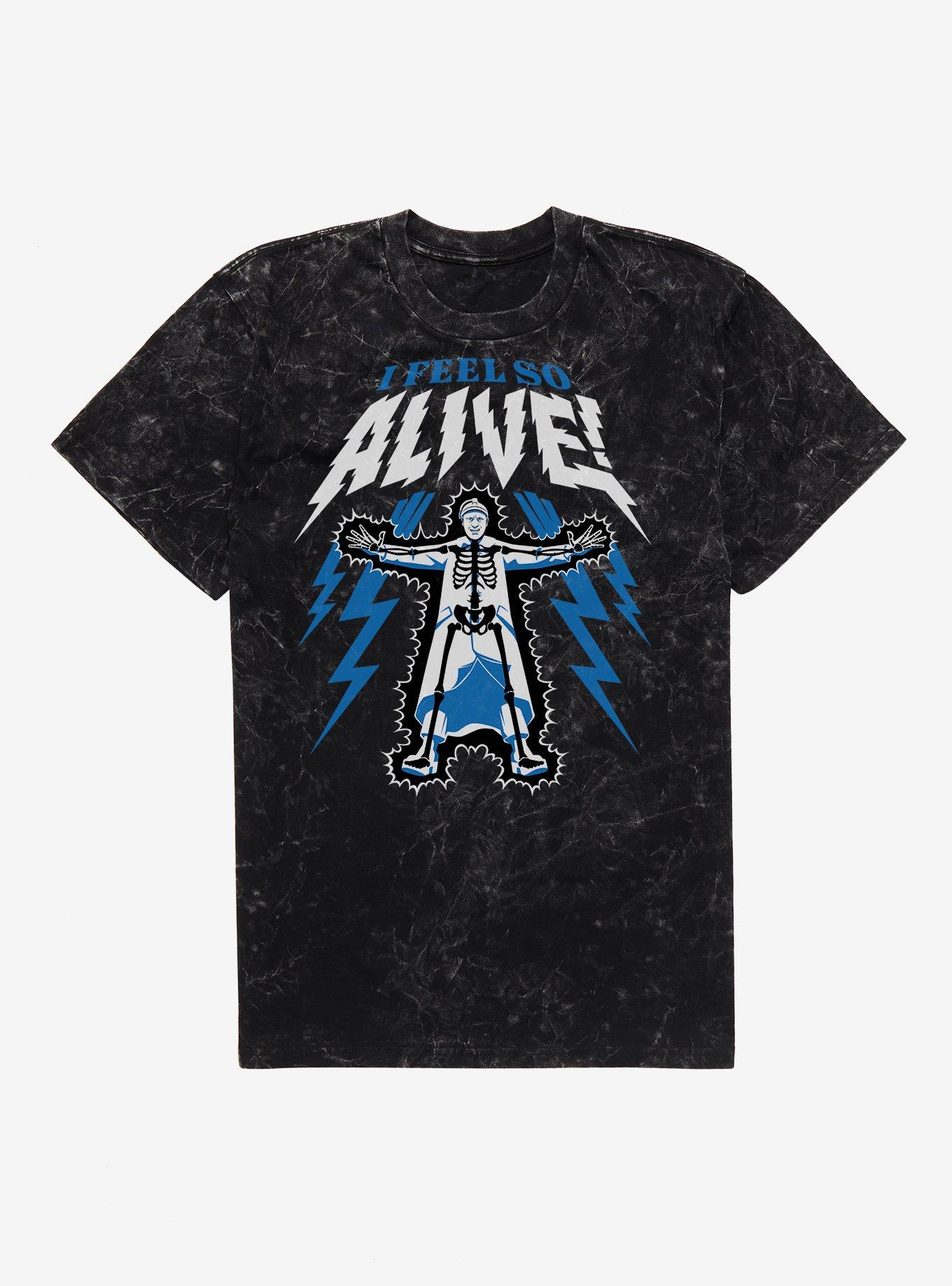 Wednesday I Feel So Alive Mineral Wash T-Shirt, BLACK MINERAL WASH, hi-res