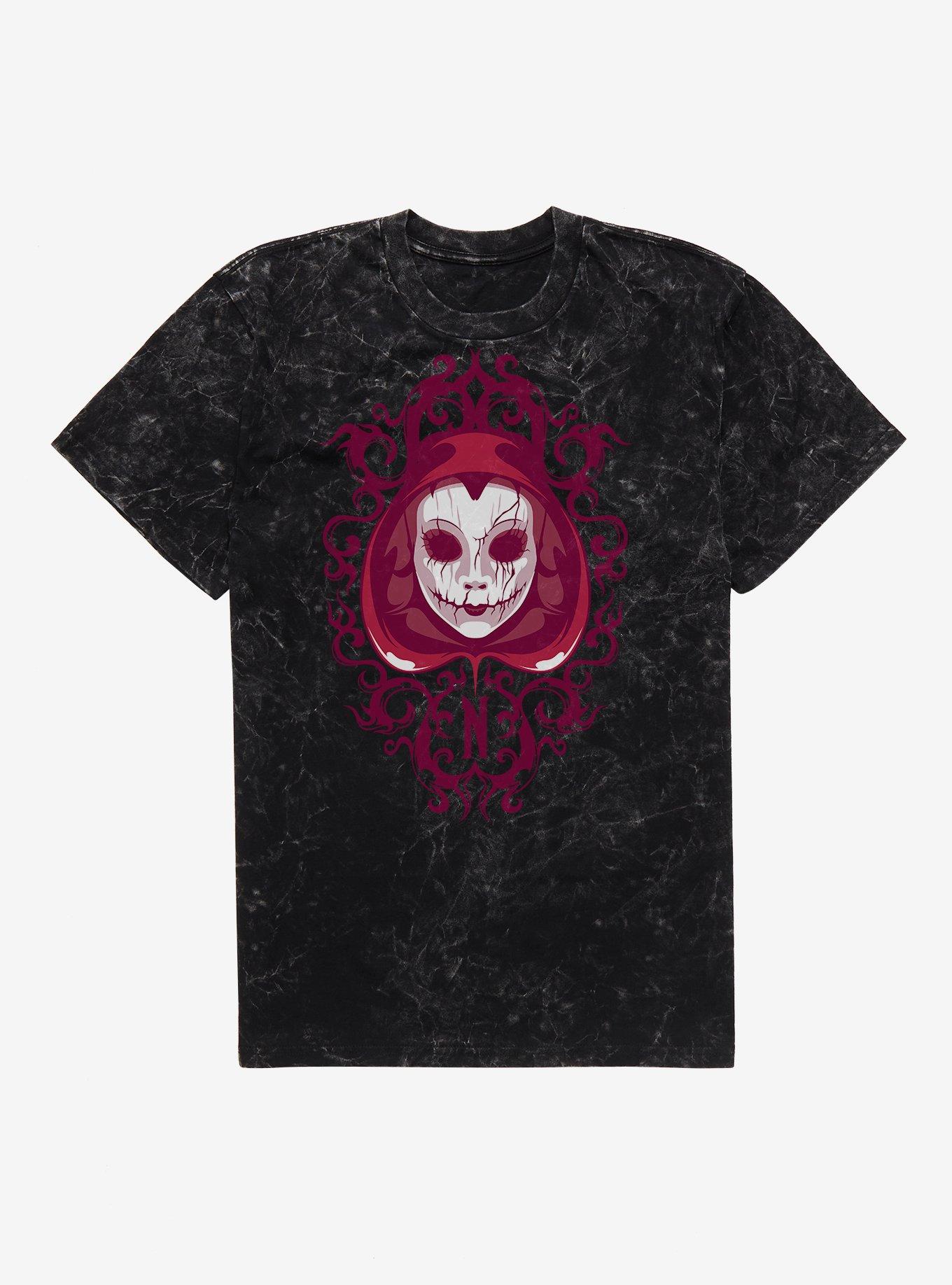 Wednesday Nevermore Mask Mineral Wash T-Shirt