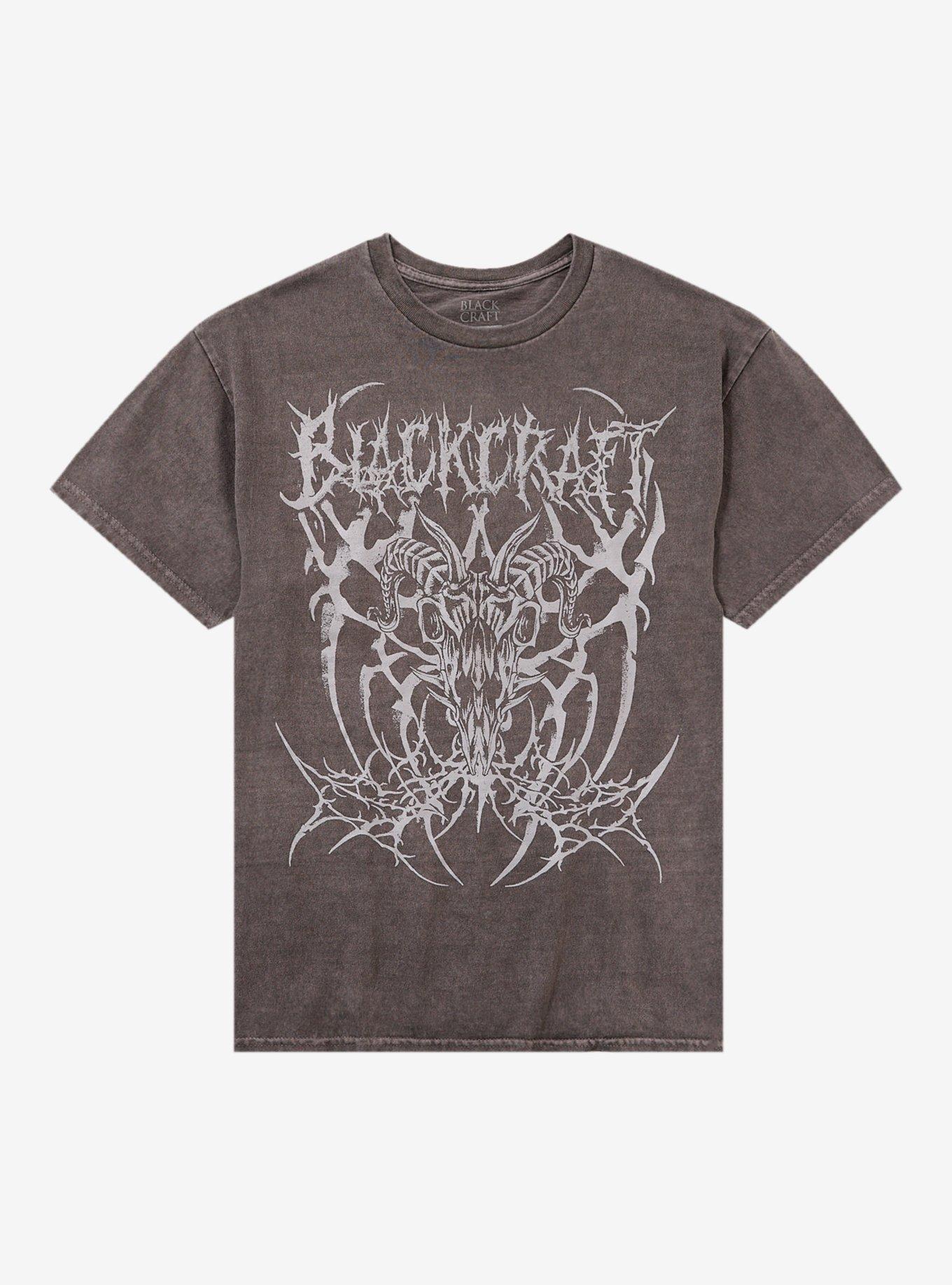 BlackCraft Goat Skull Mineral Wash T-Shirt, , hi-res