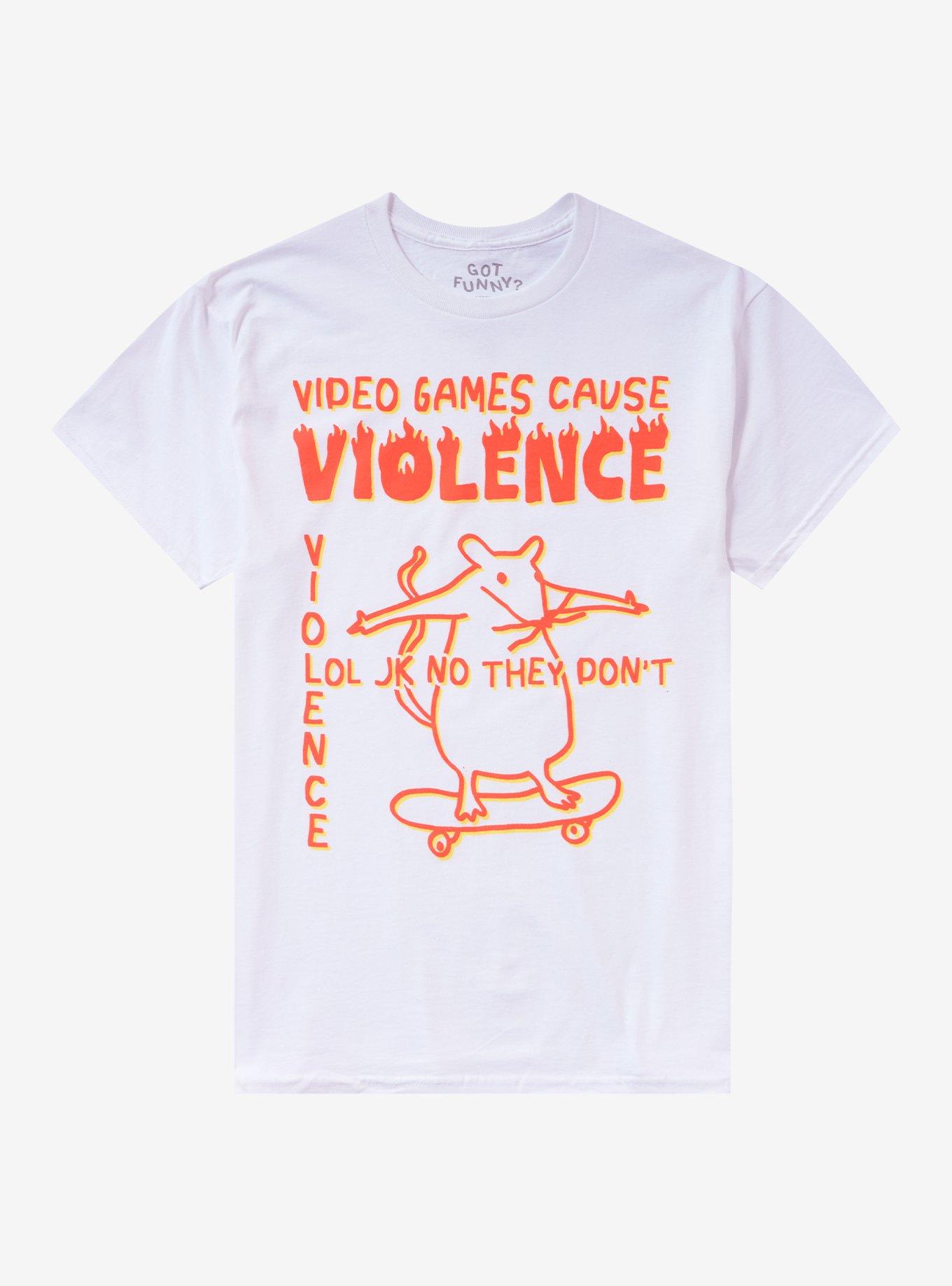 Video Game Violence JK T-Shirt By Got Funny?, , hi-res