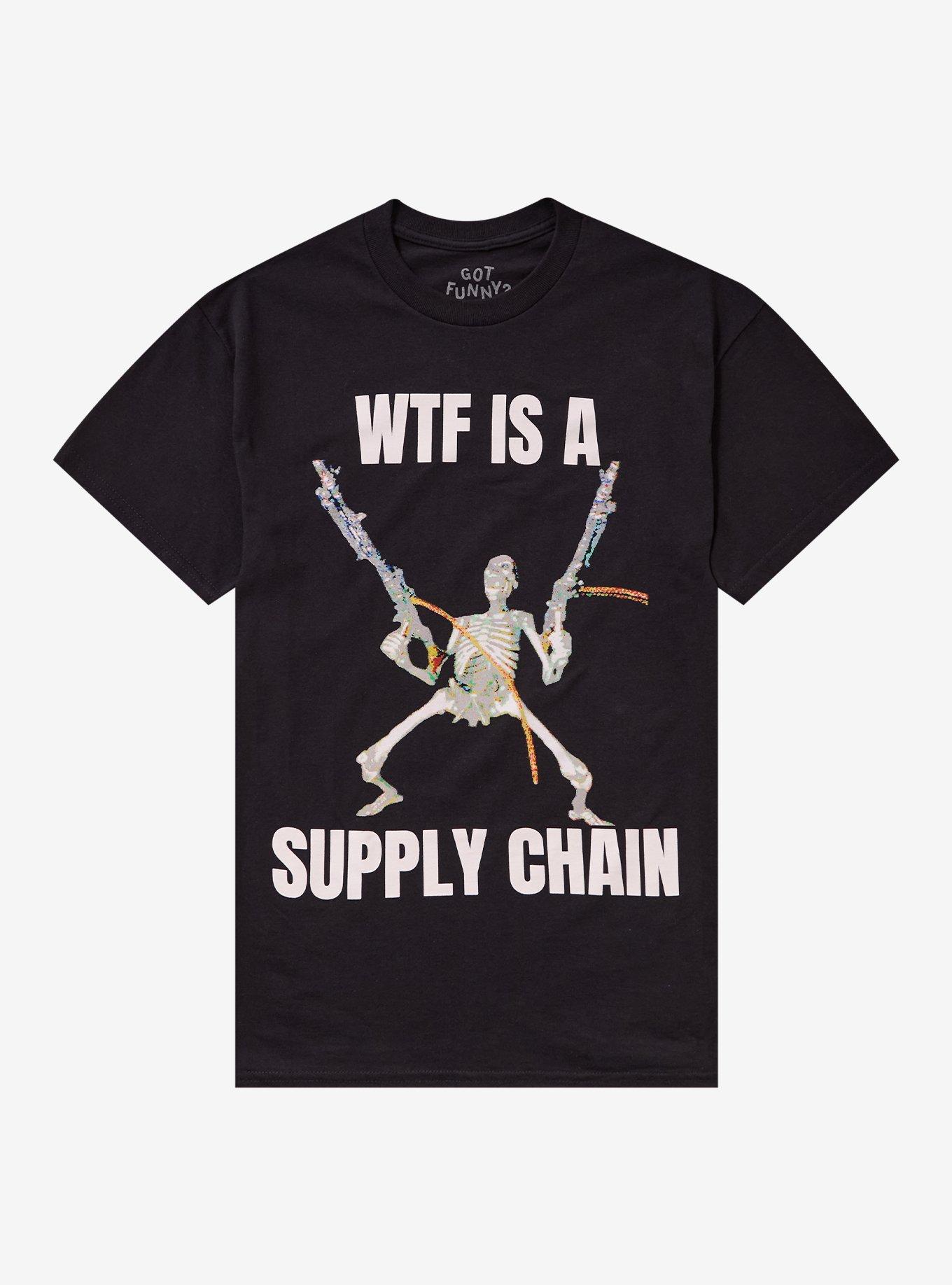 GOTFUNNY Skeleton Supply Chain T-Shirt By Got Funny?