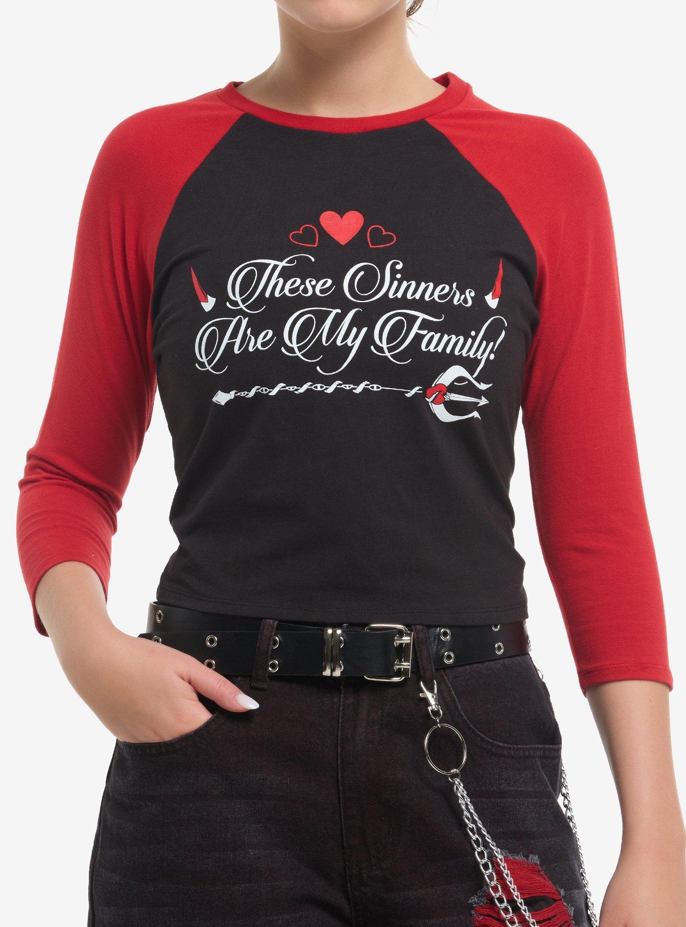 Hazbin Hotel Family Sinners Girls Raglan T-Shirt, , hi-res