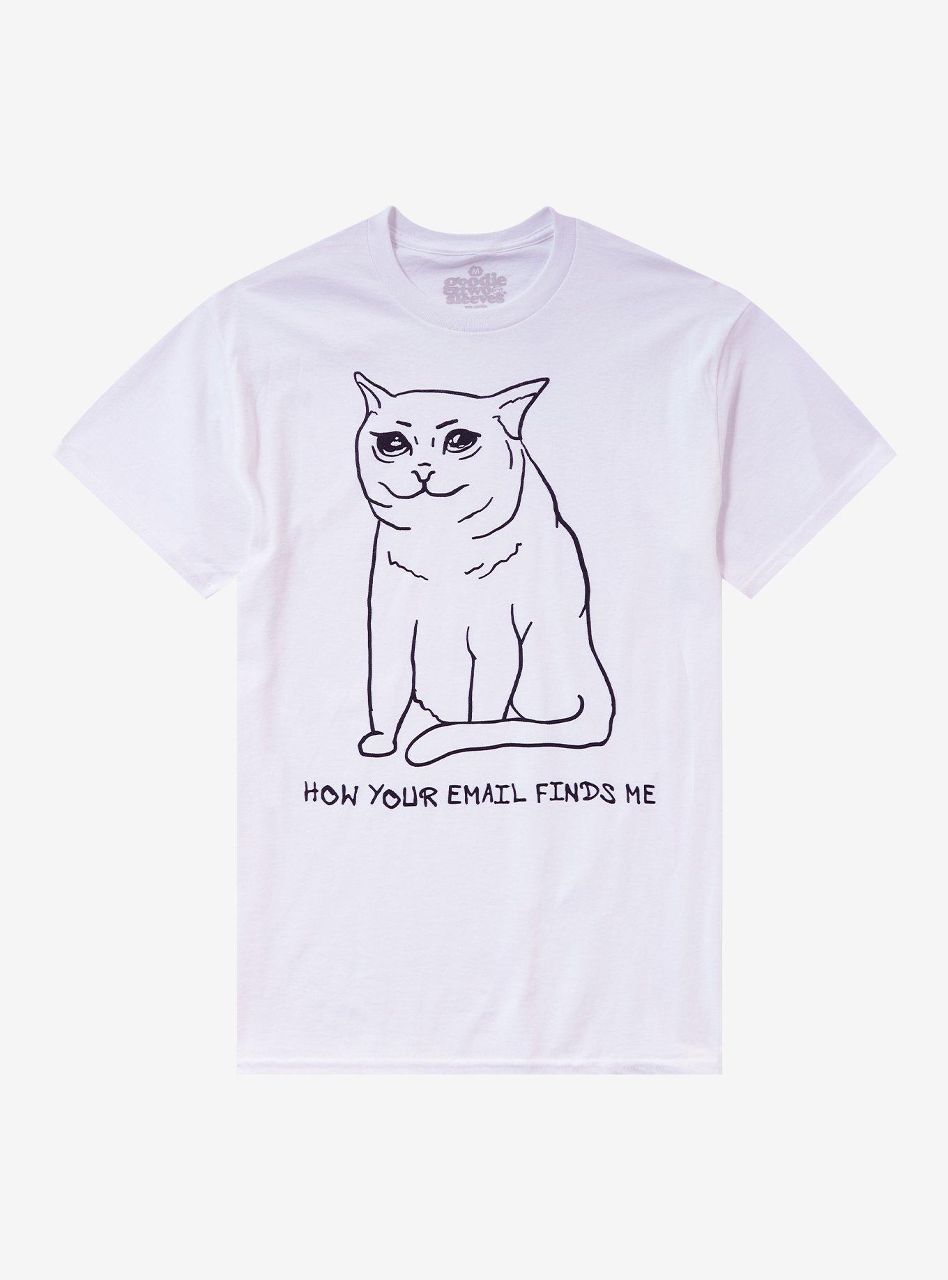 Sad Cat Email T-Shirt By Goodie Two Sleeves, , hi-res