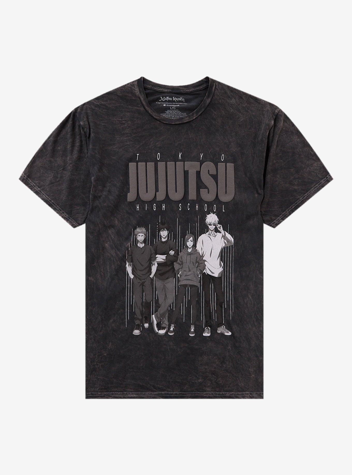 Jujutsu Kaisen First Years Puff Print Dark Wash T-Shirt, , hi-res