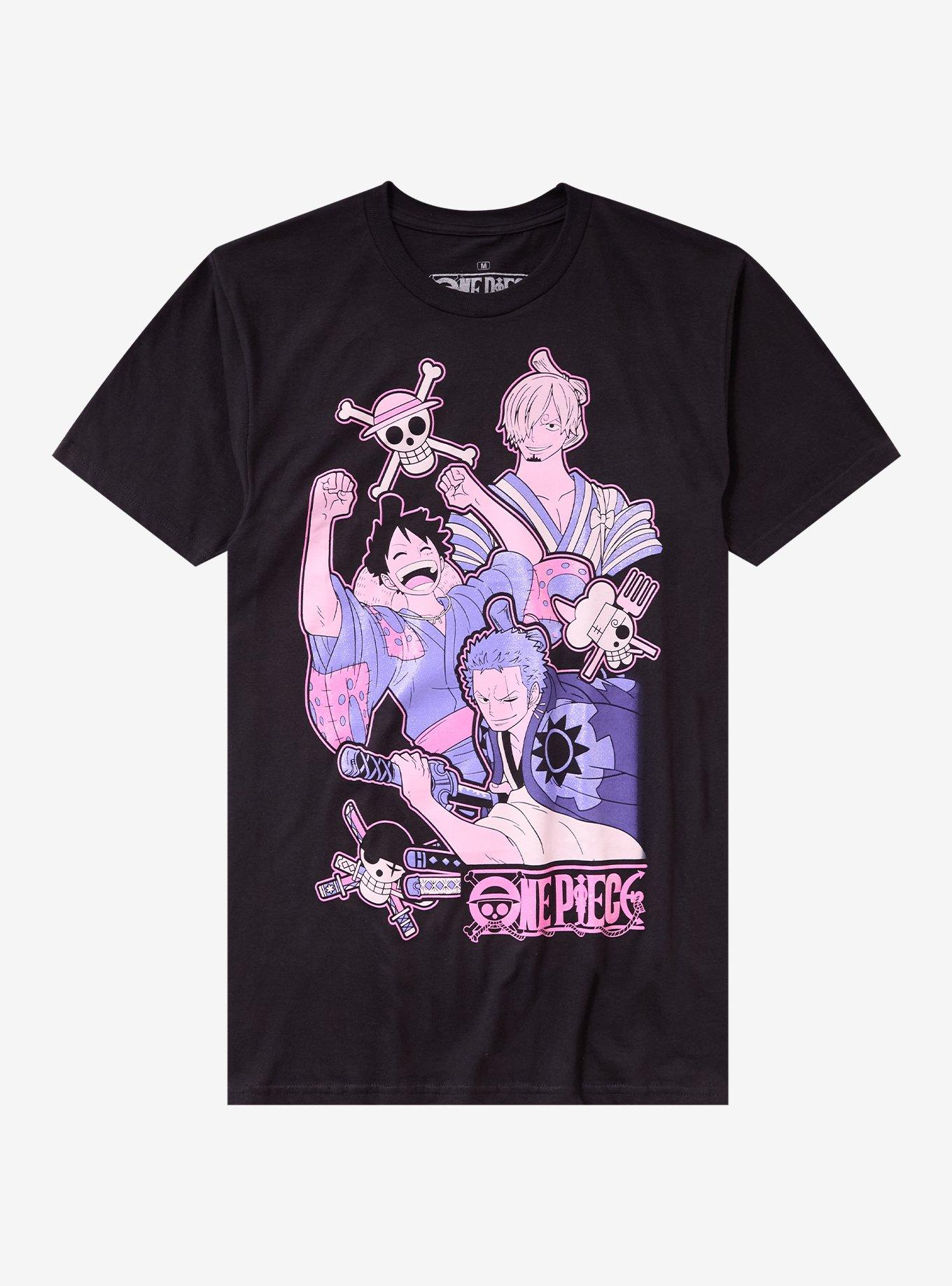 One Piece Trio Wano Glitter Print T-Shirt | Hot Topic