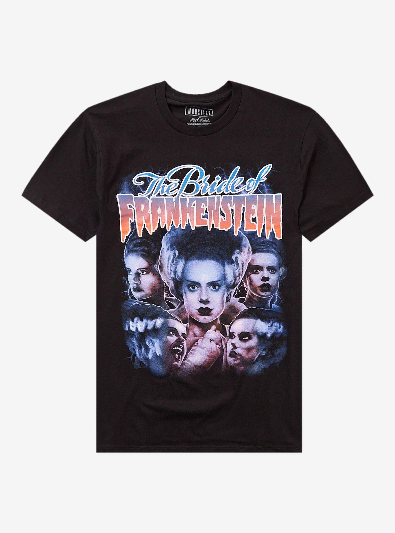 Rock Rebel Universal Monsters The Bride Of Frankenstein Collage T-Shirt, , hi-res