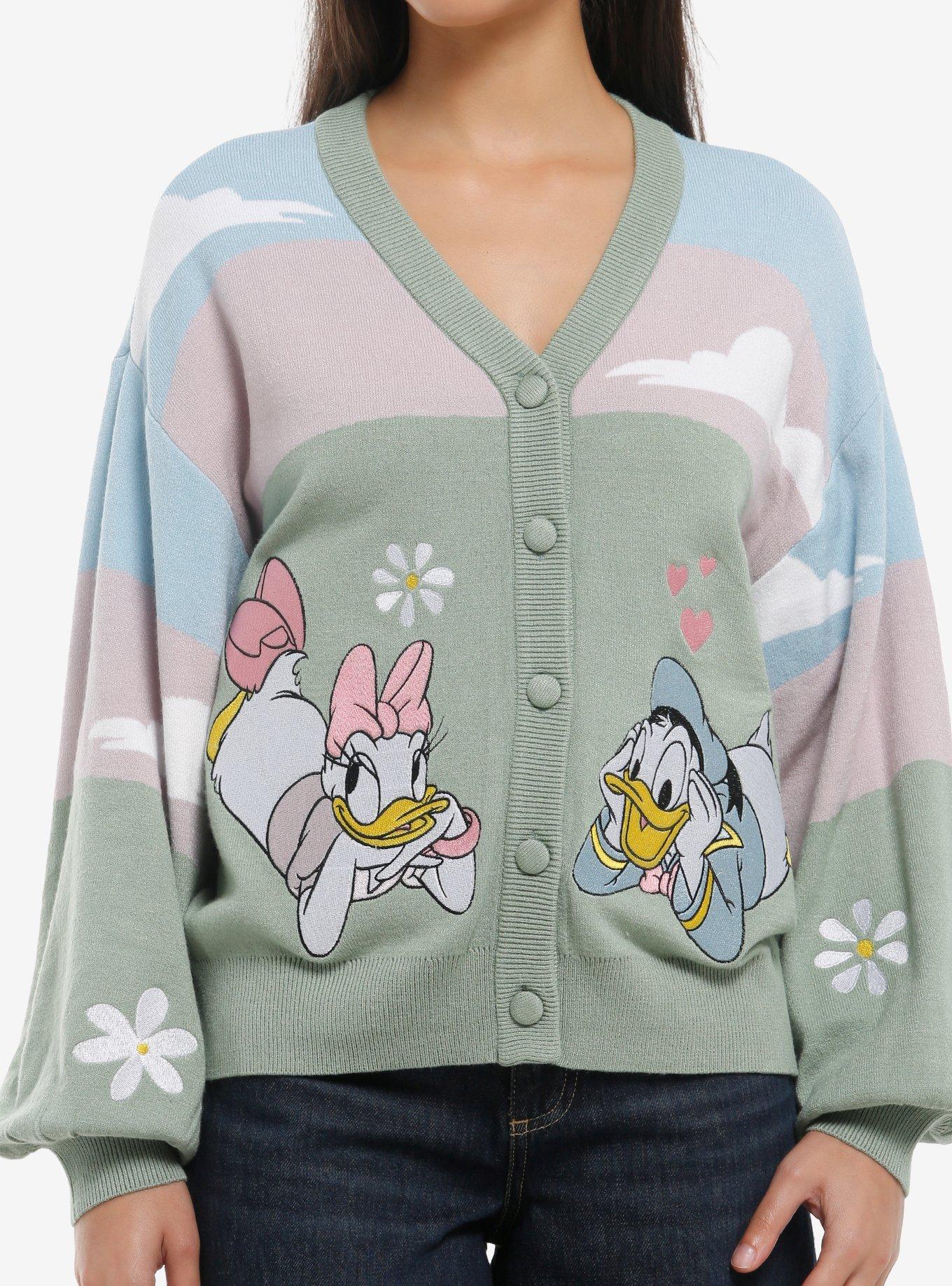 Her Universe Disney Donald Duck & Daisy Intarsia Cardigan Her Universe Exclusive, , hi-res