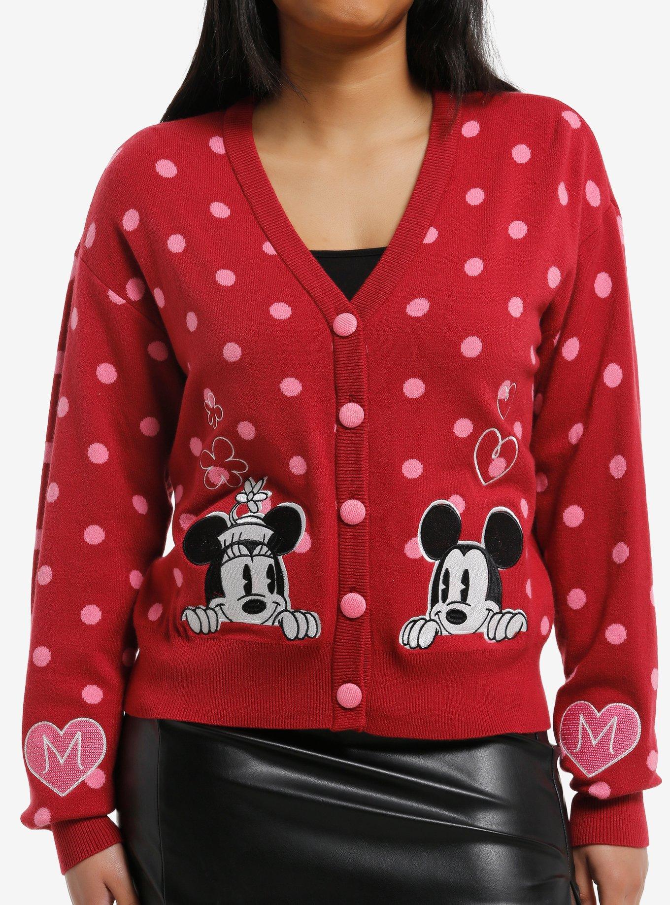 Her Universe Disney Mickey Mouse & Minnie Mouse Polka Dot Cardigan Her Universe Exclusive, , hi-res