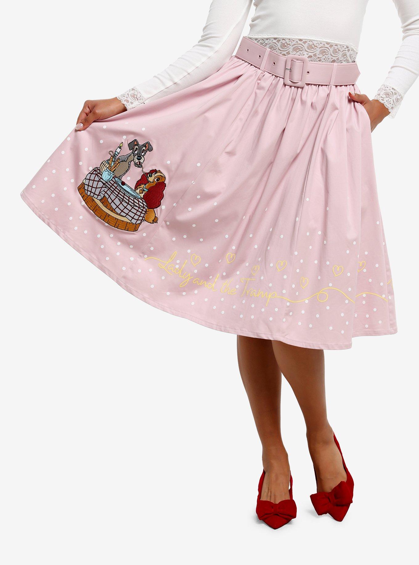 Her Universe Disney Lady And The Tramp Belted Retro Skirt Her