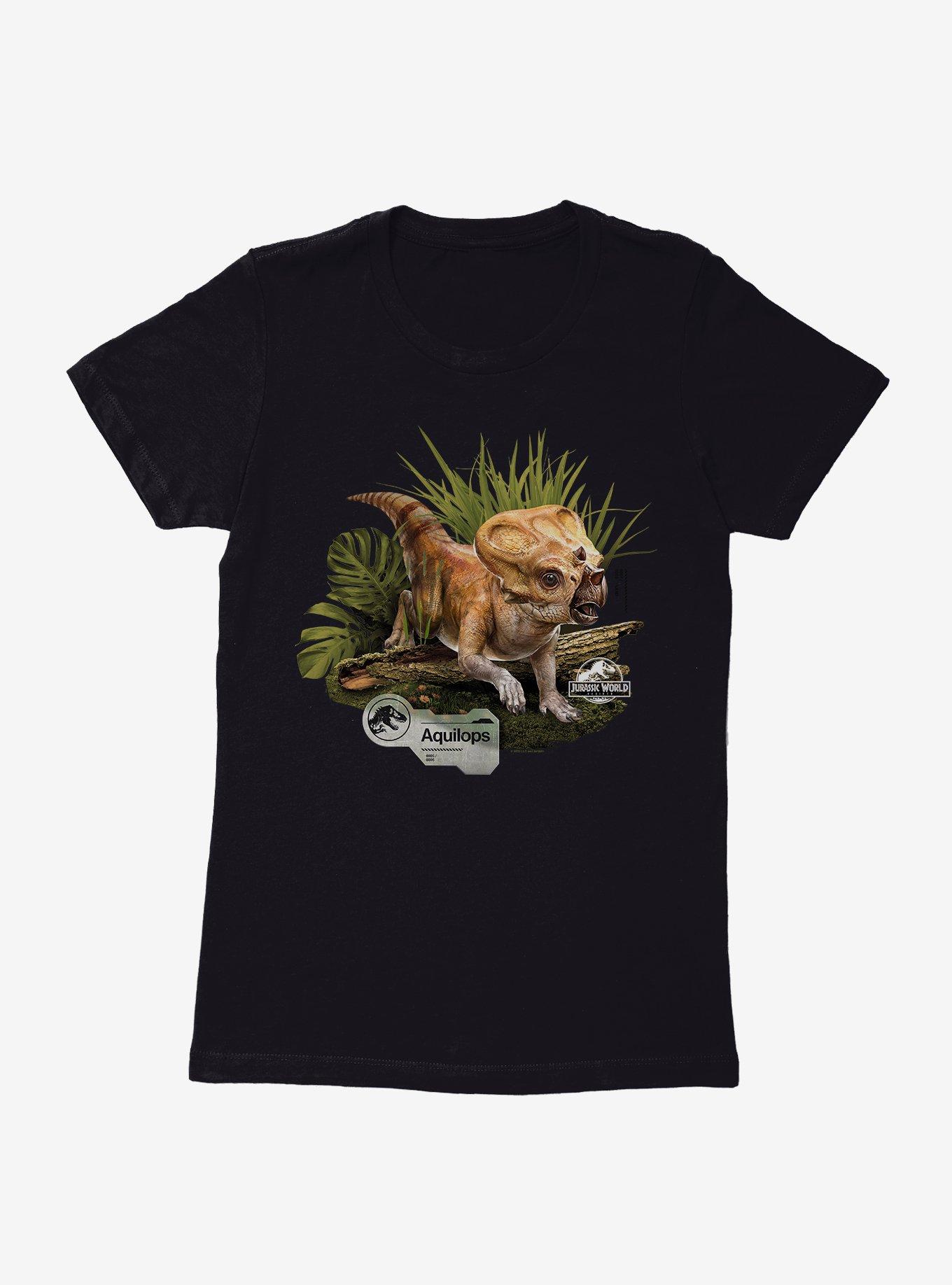 Jurassic World Rebirth Aquilops Womens T-Shirt, BLACK, hi-res