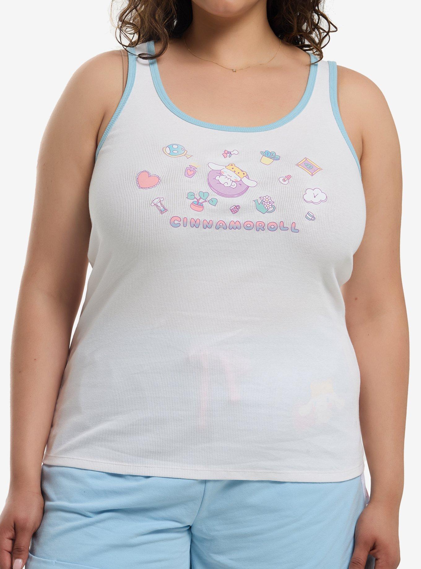 Cinnamoroll Sleepover Girls Racerback Tank Top Plus Size, , hi-res