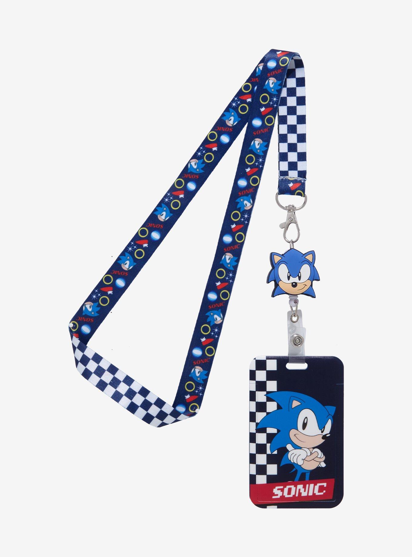 Sonic the Hedgehog Checkered Retractable Lanyard With Strap, , hi-res