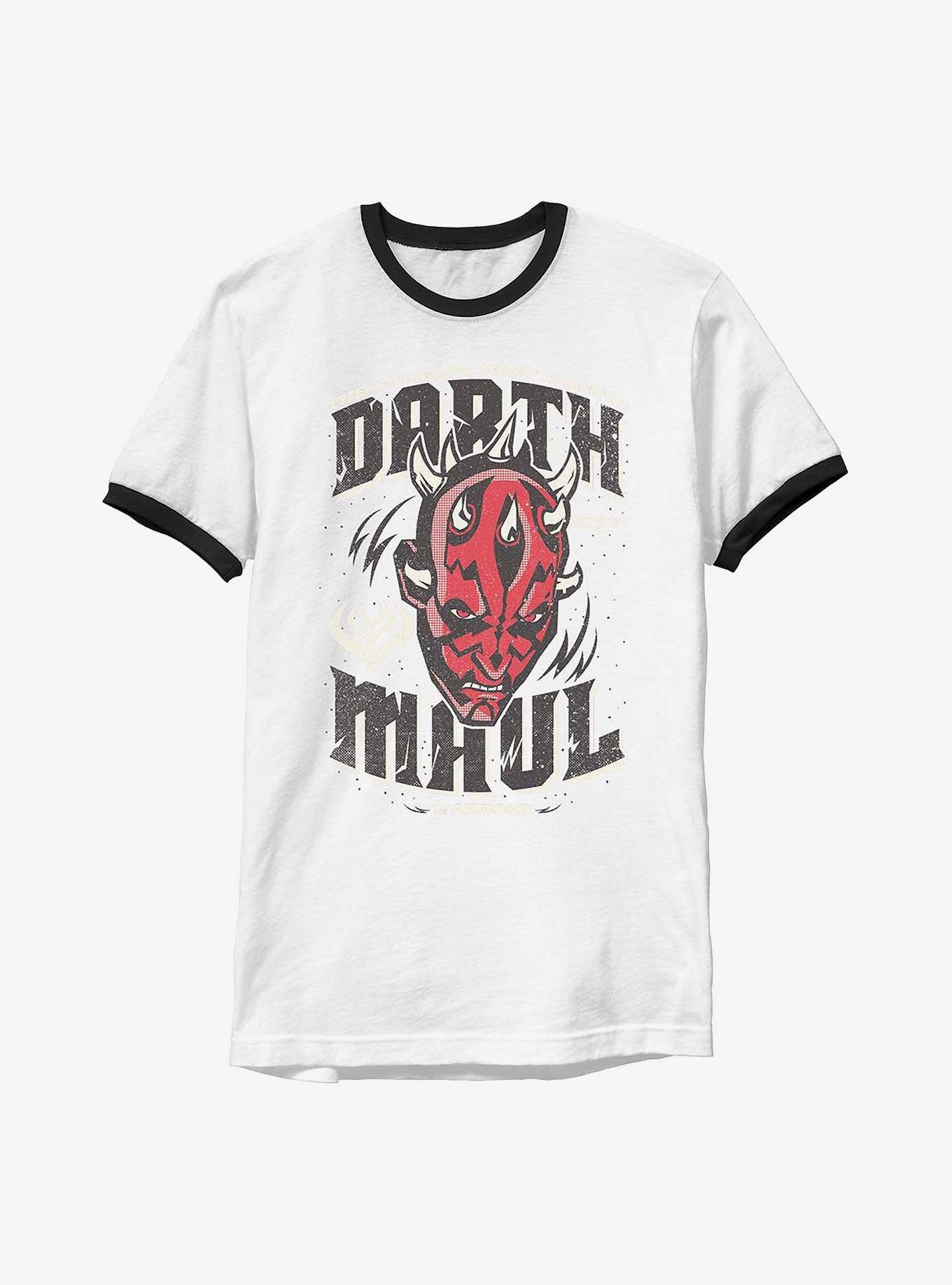 Star Wars: The Clone Wars Darth Maul Ringer T-Shirt, WHTBLK, hi-res