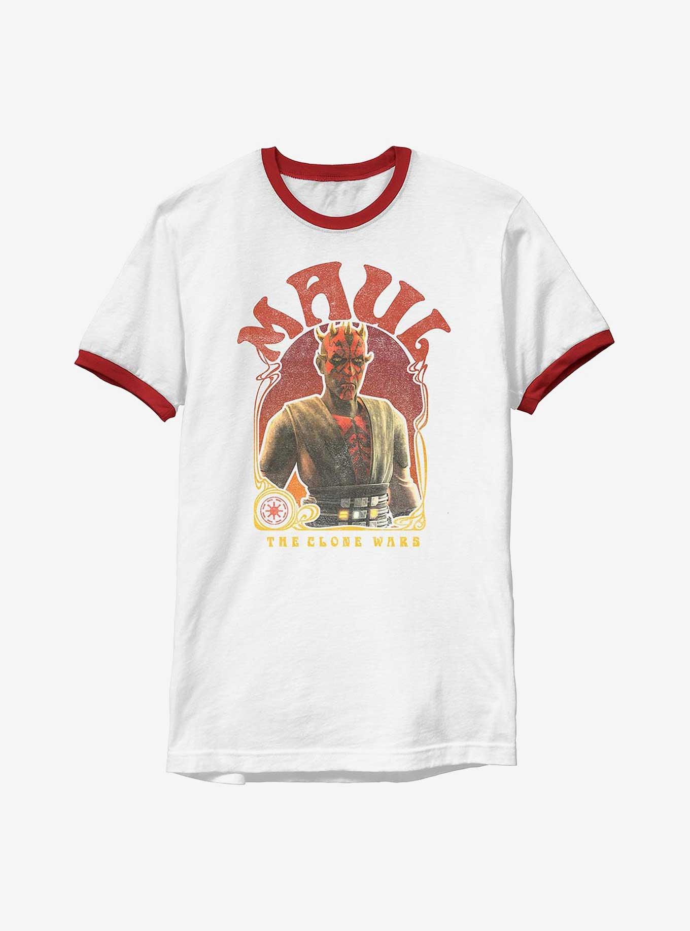 Star Wars: The Clone Wars Maul Nouveau Ringer T-Shirt, WHITE  RED, hi-res