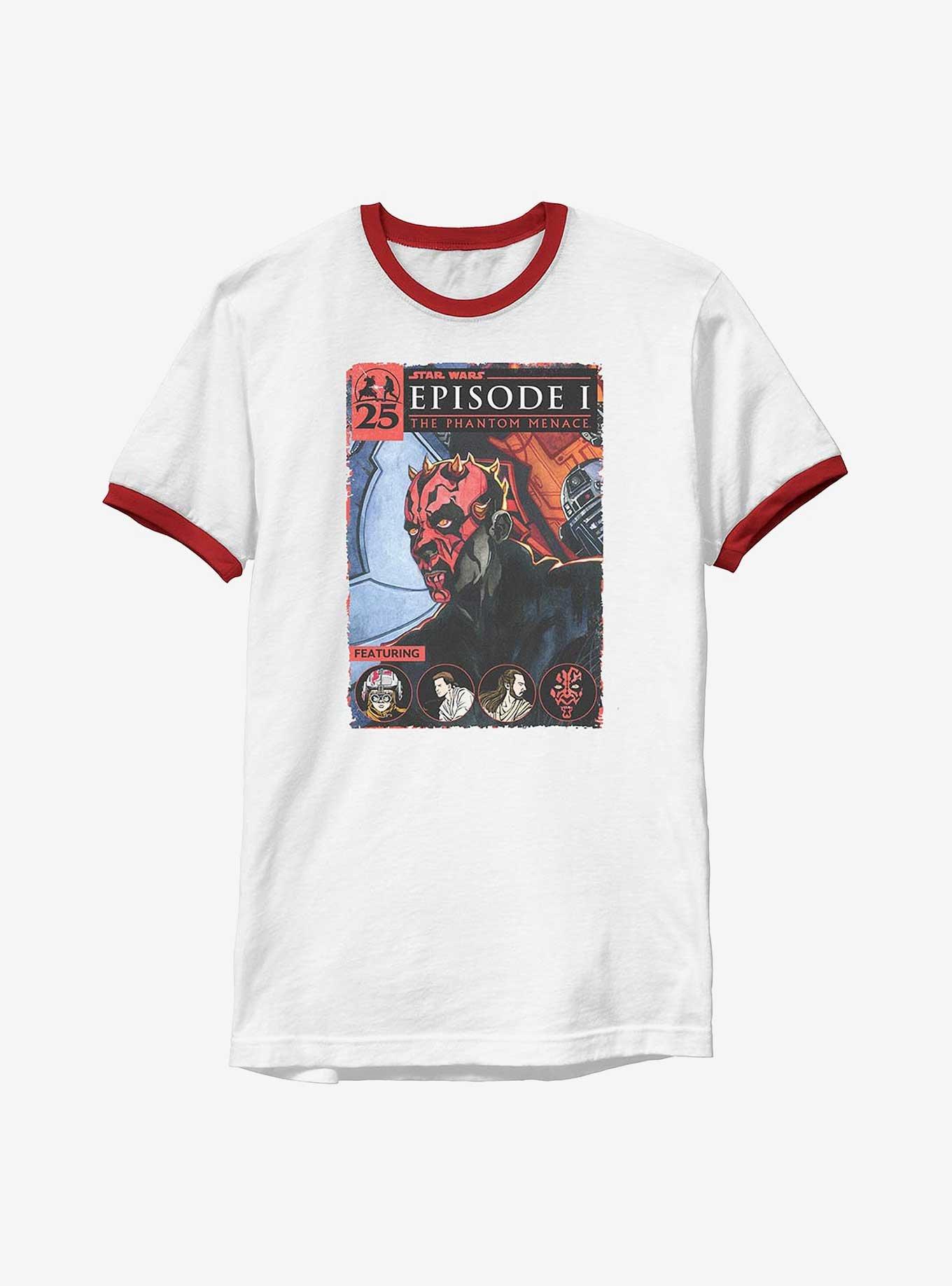 Star Wars Darth Maul Cover Ringer T-Shirt, , hi-res