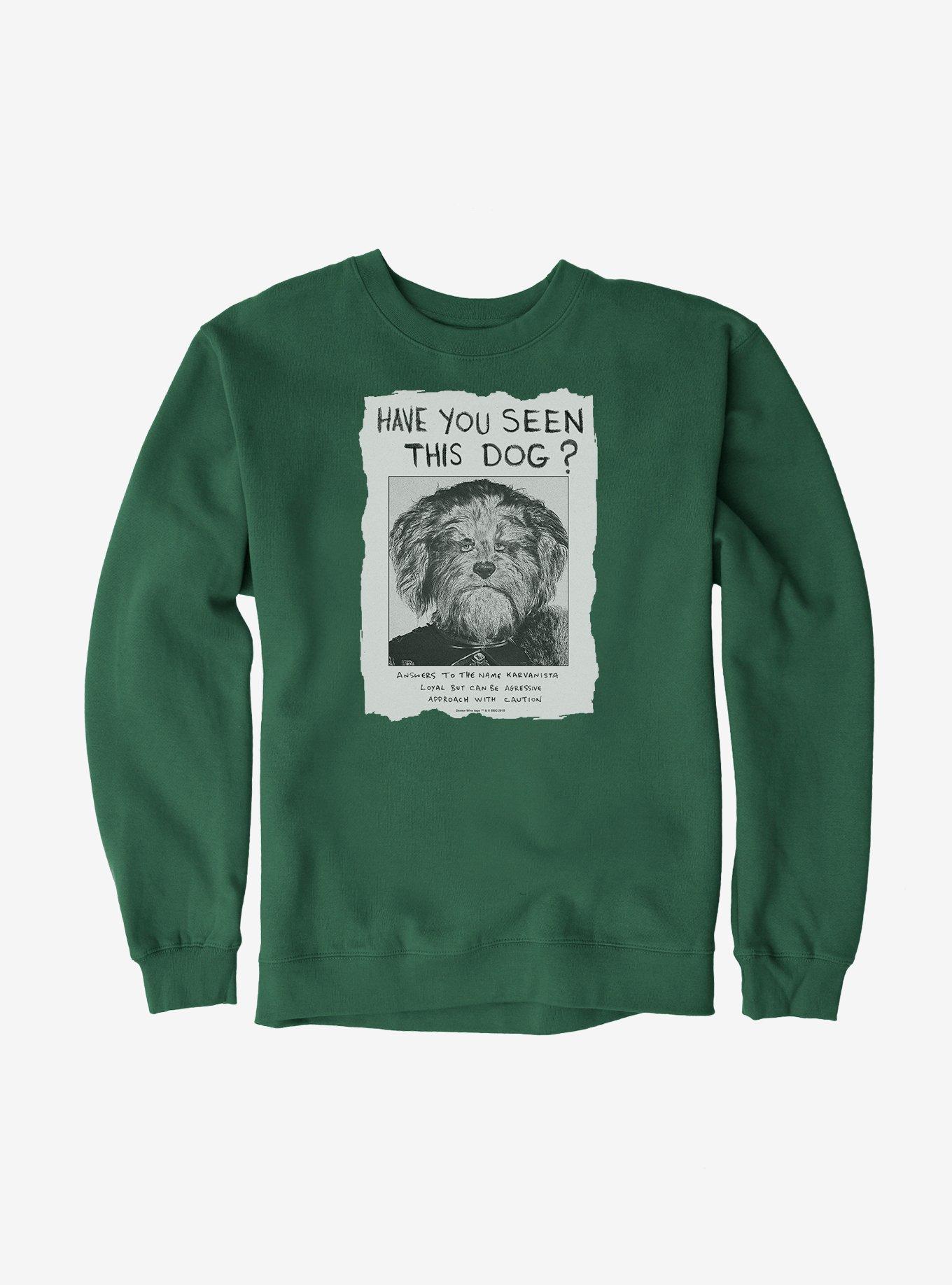 Doctor Who Missing Dog Sweatshirt, FOREST GREEN, hi-res view 1