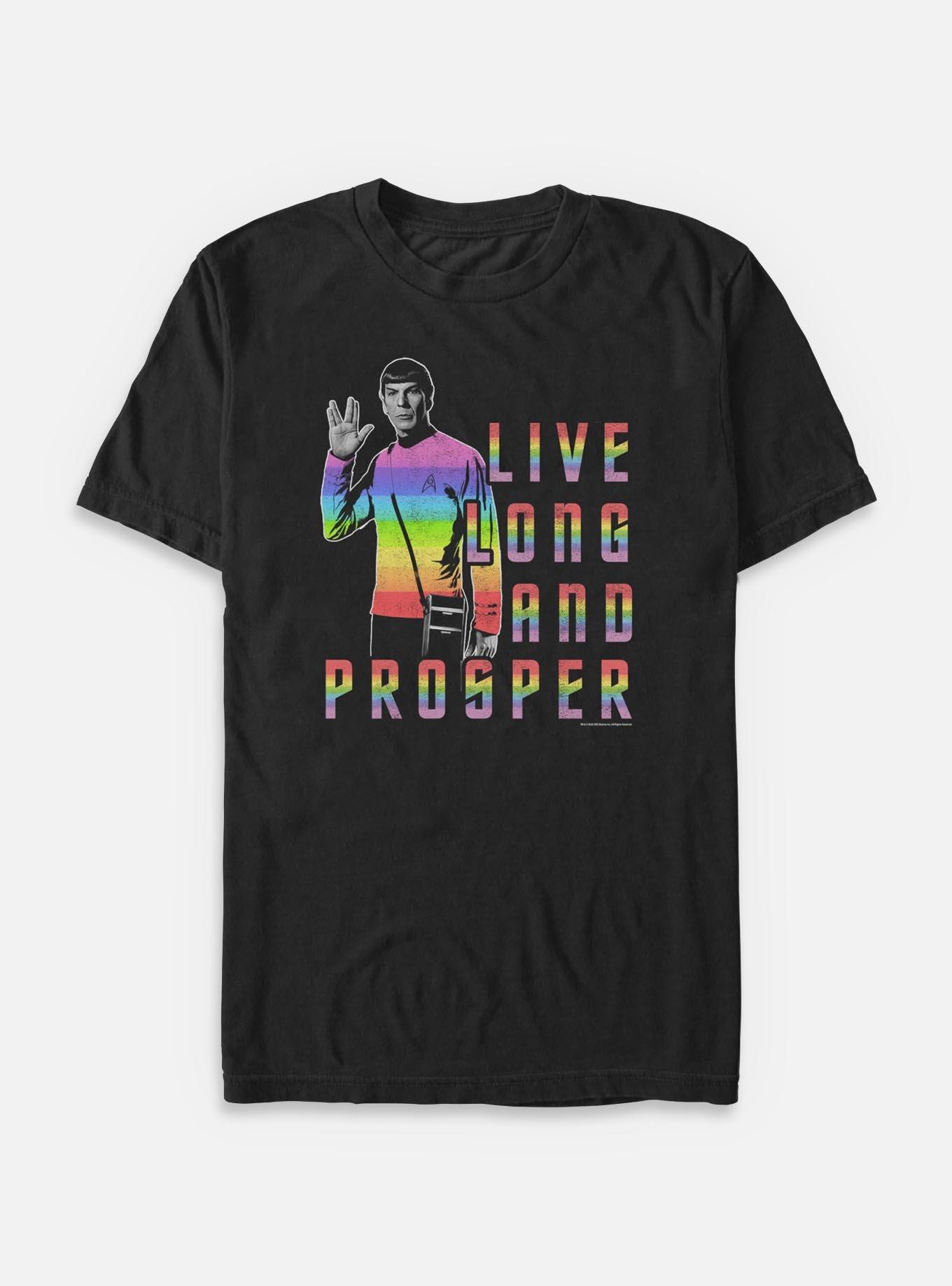 Star Trek Rainbow Live Long & Prosper Spock Big & Tall T-Shirt, , hi-res