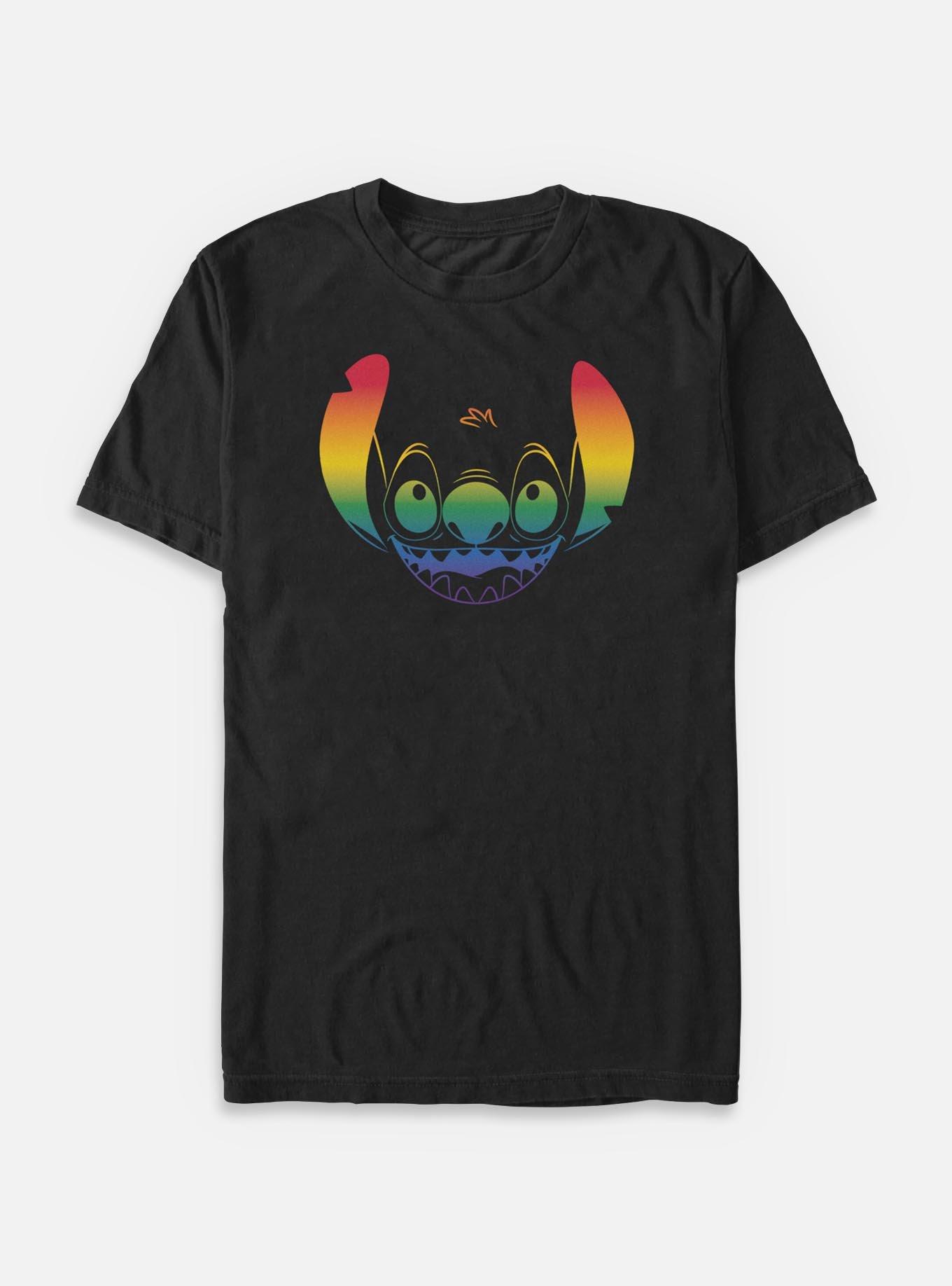 Disney Lilo & Stitch Big Face Stitch Rainbow Big & Tall T-Shirt, , hi-res