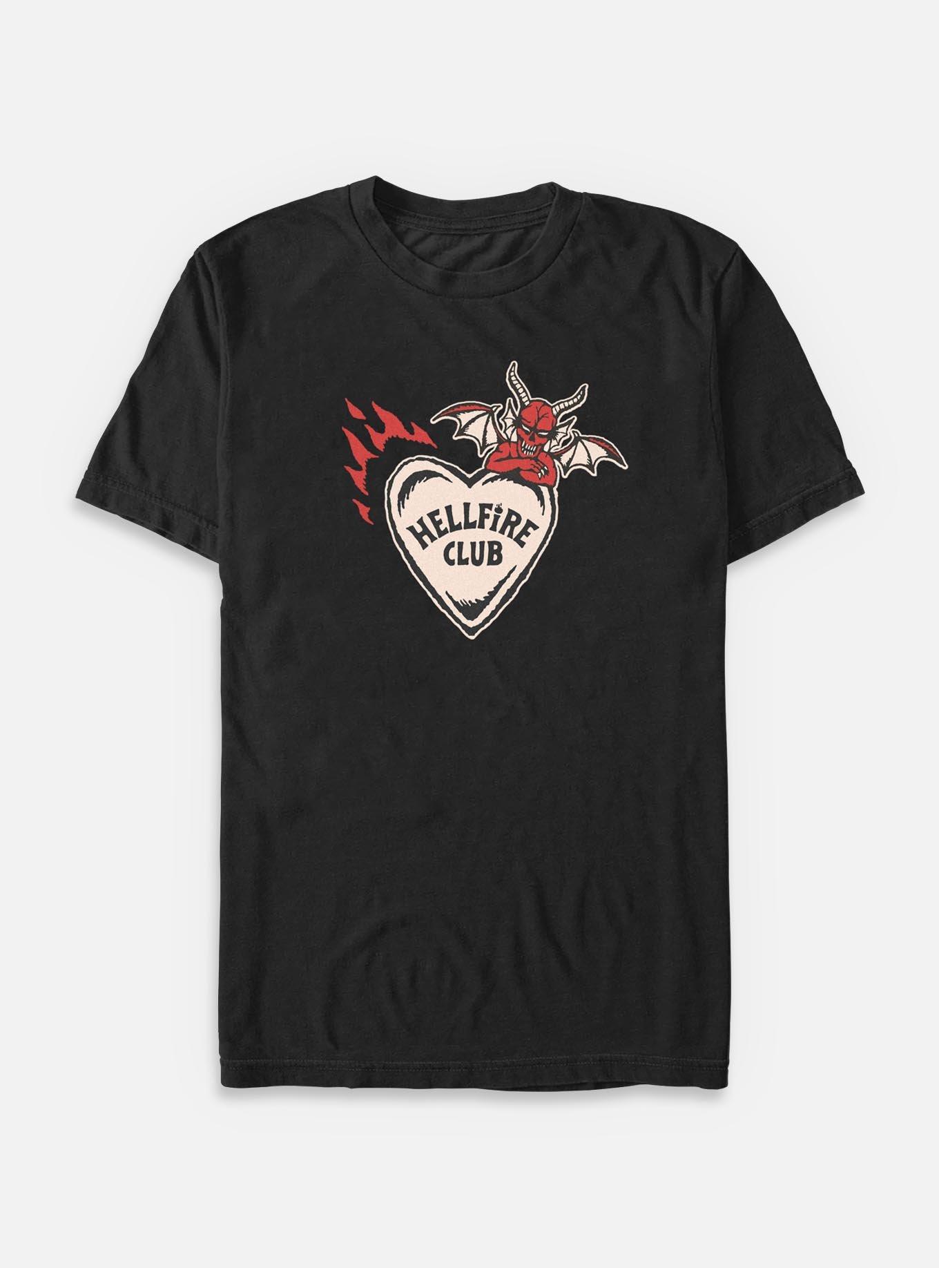 Stranger Things Hellfire Club Devil Heart Big & Tall T-Shirt, BLACK, hi-res