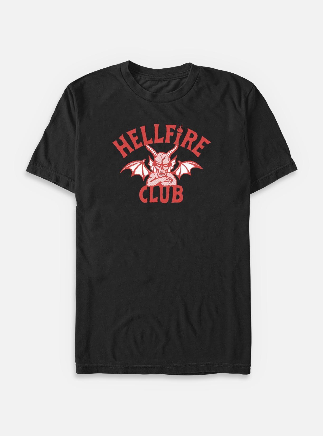 Stranger Things Devil Logo Hellfire Club Big & Tall T-Shirt, BLACK, hi-res