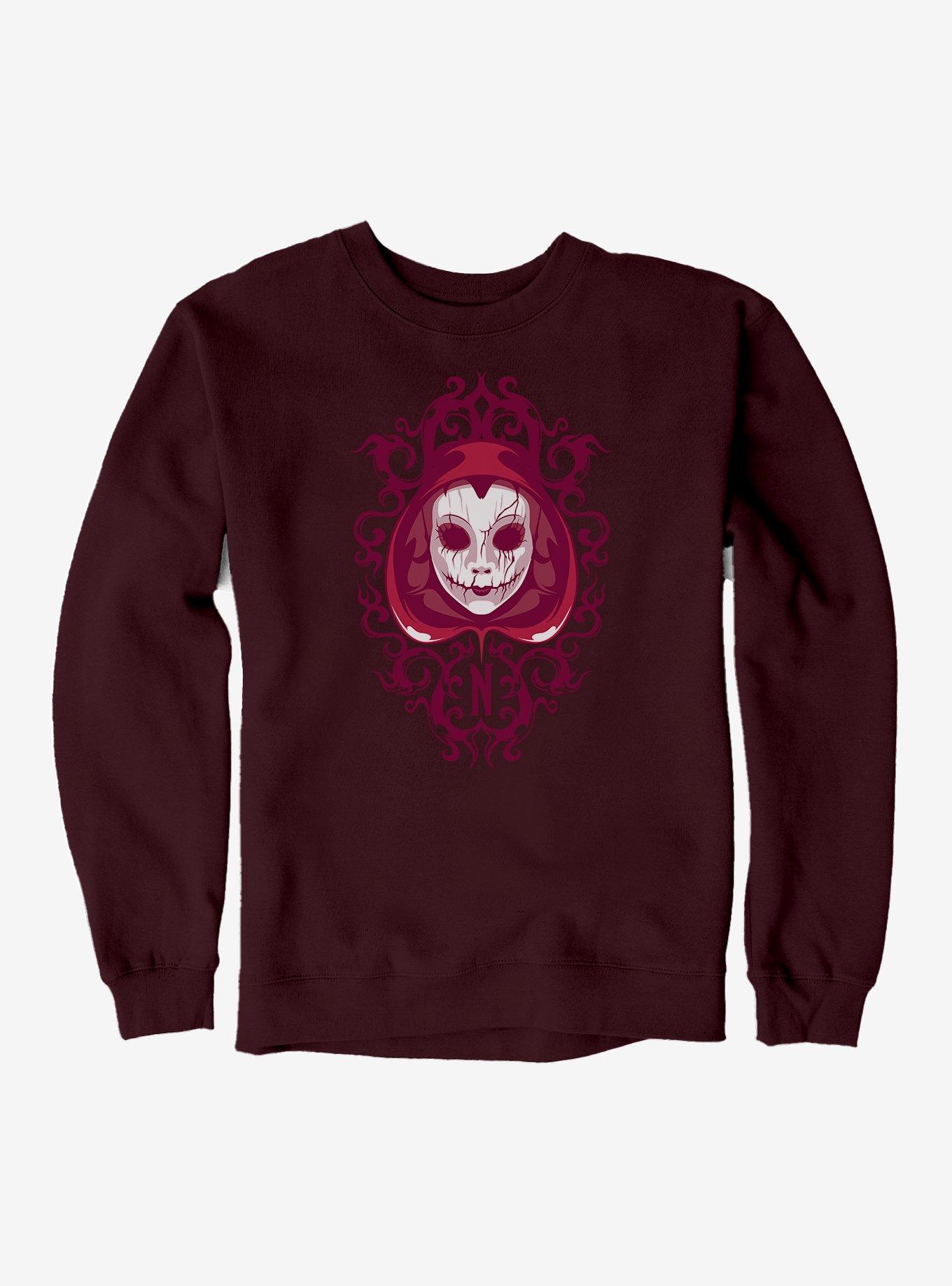 Wednesday Nevermore Mask Sweatshirt, , hi-res