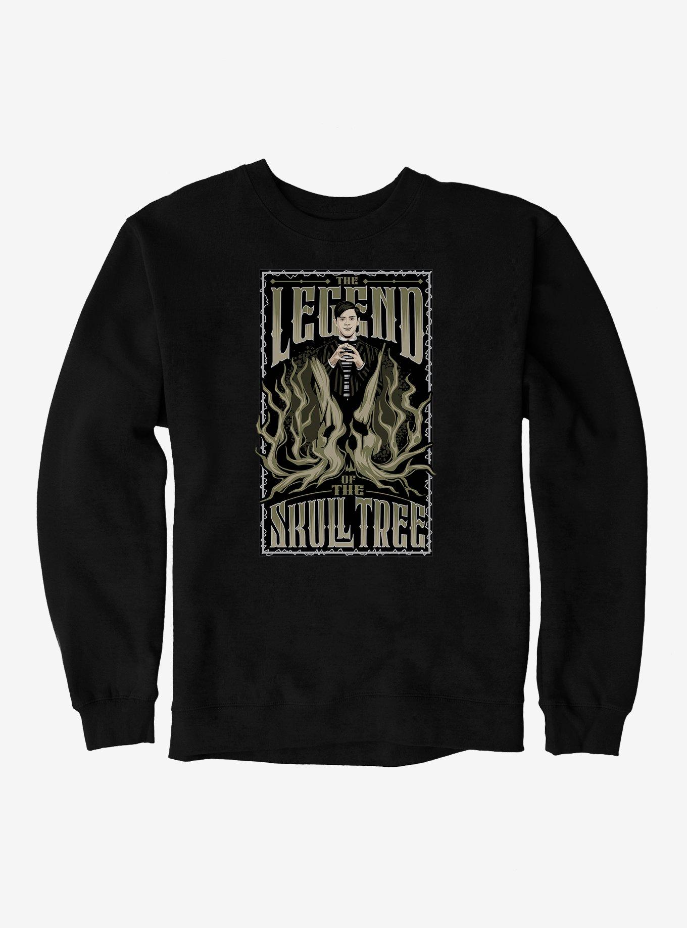 Wednesday The Legend Of The Skull Tree Sweatshirt, BLACK, hi-res