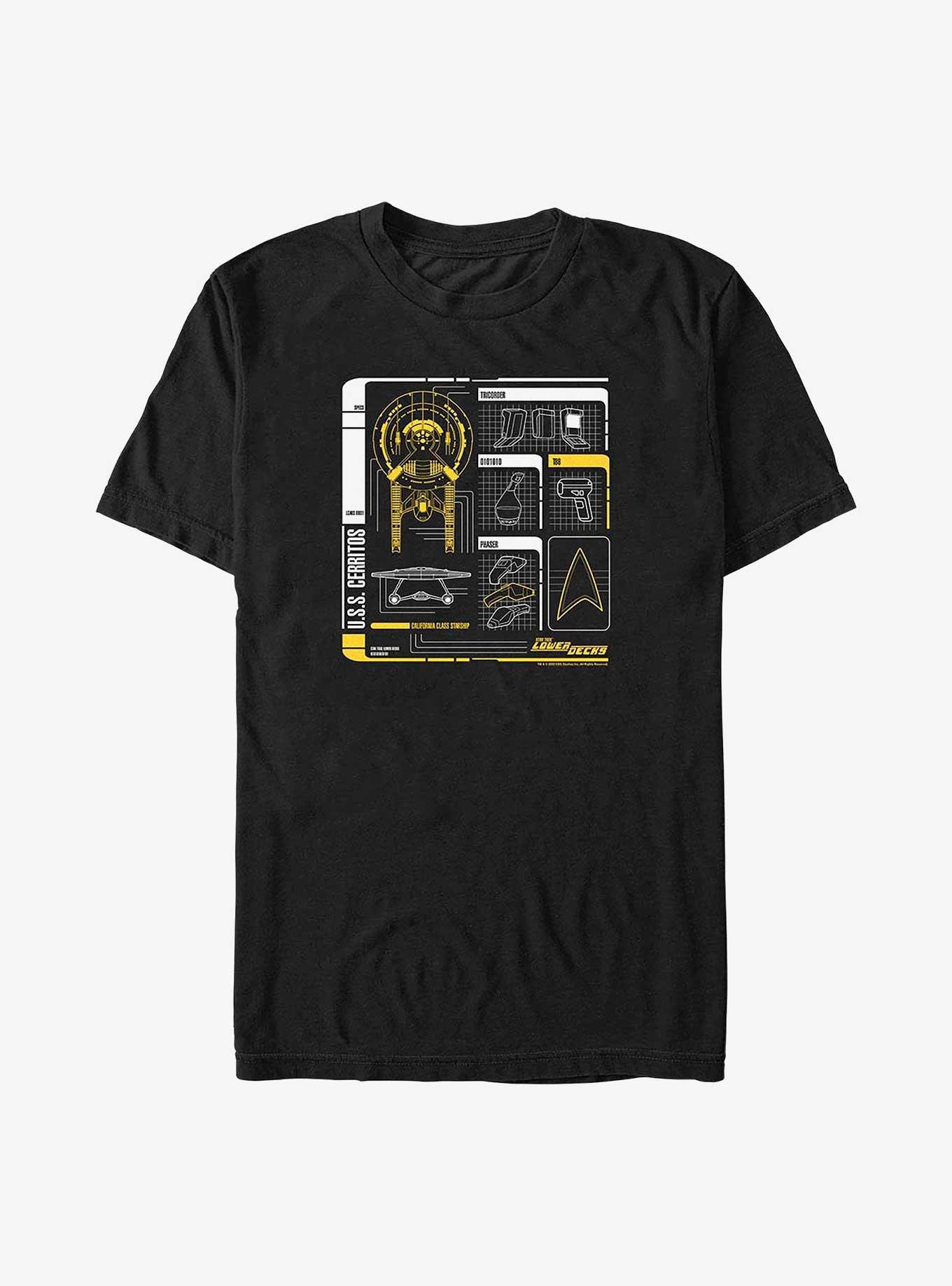 Star Trek: Lower Decks U.S.S. Cerritos Display T-Shirt, BLACK, hi-res