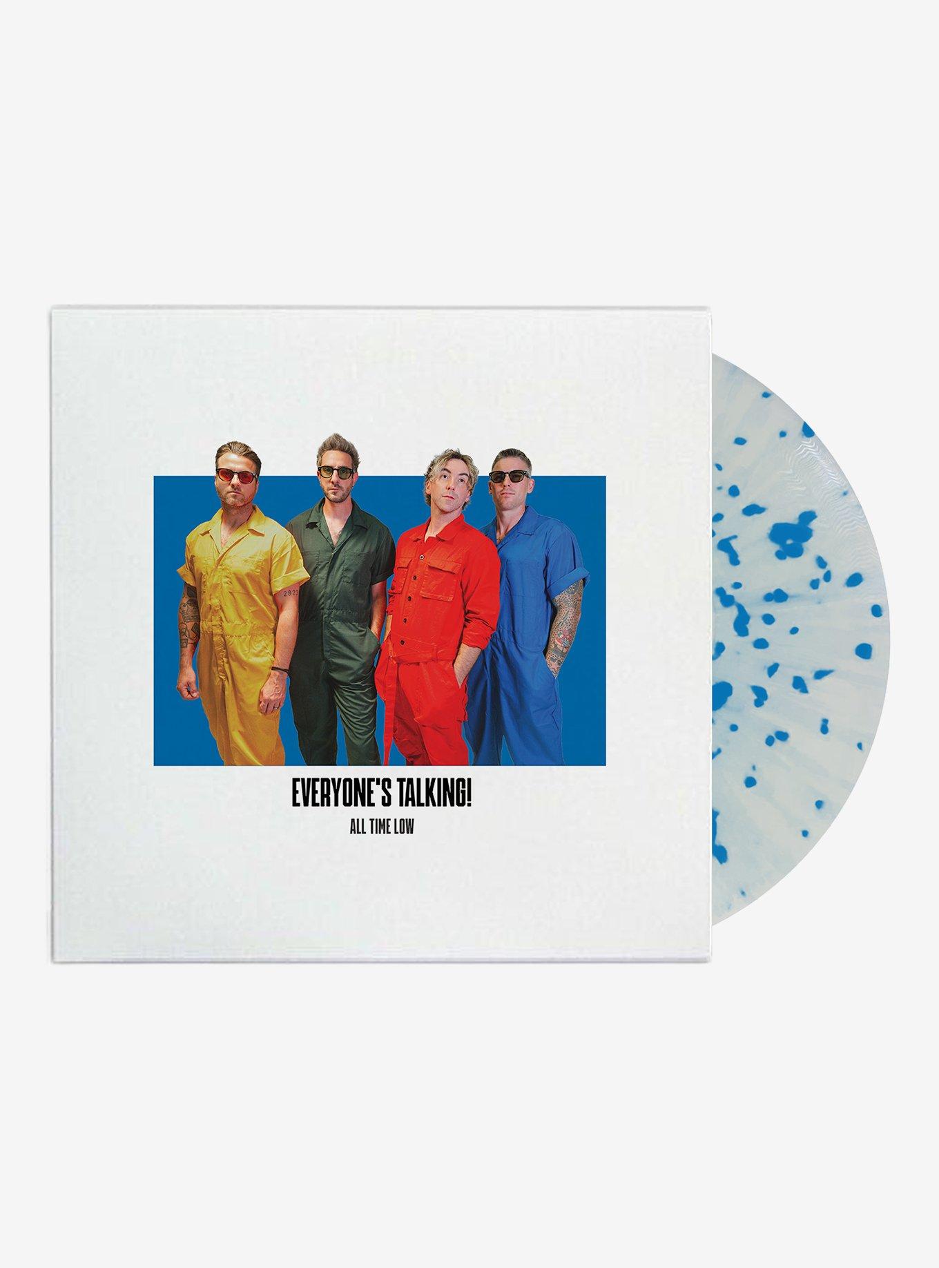 All Time Low Everyone's Talking! (White & Blue Splatter) Vinyl LP Hot Topic Exclusive, , hi-res