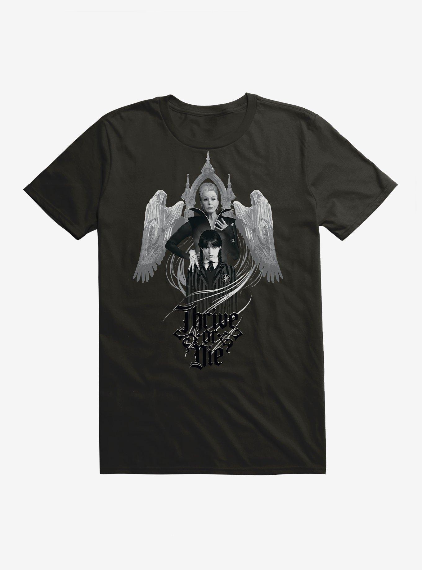 Wednesday Thrive Or Die T-Shirt, , hi-res