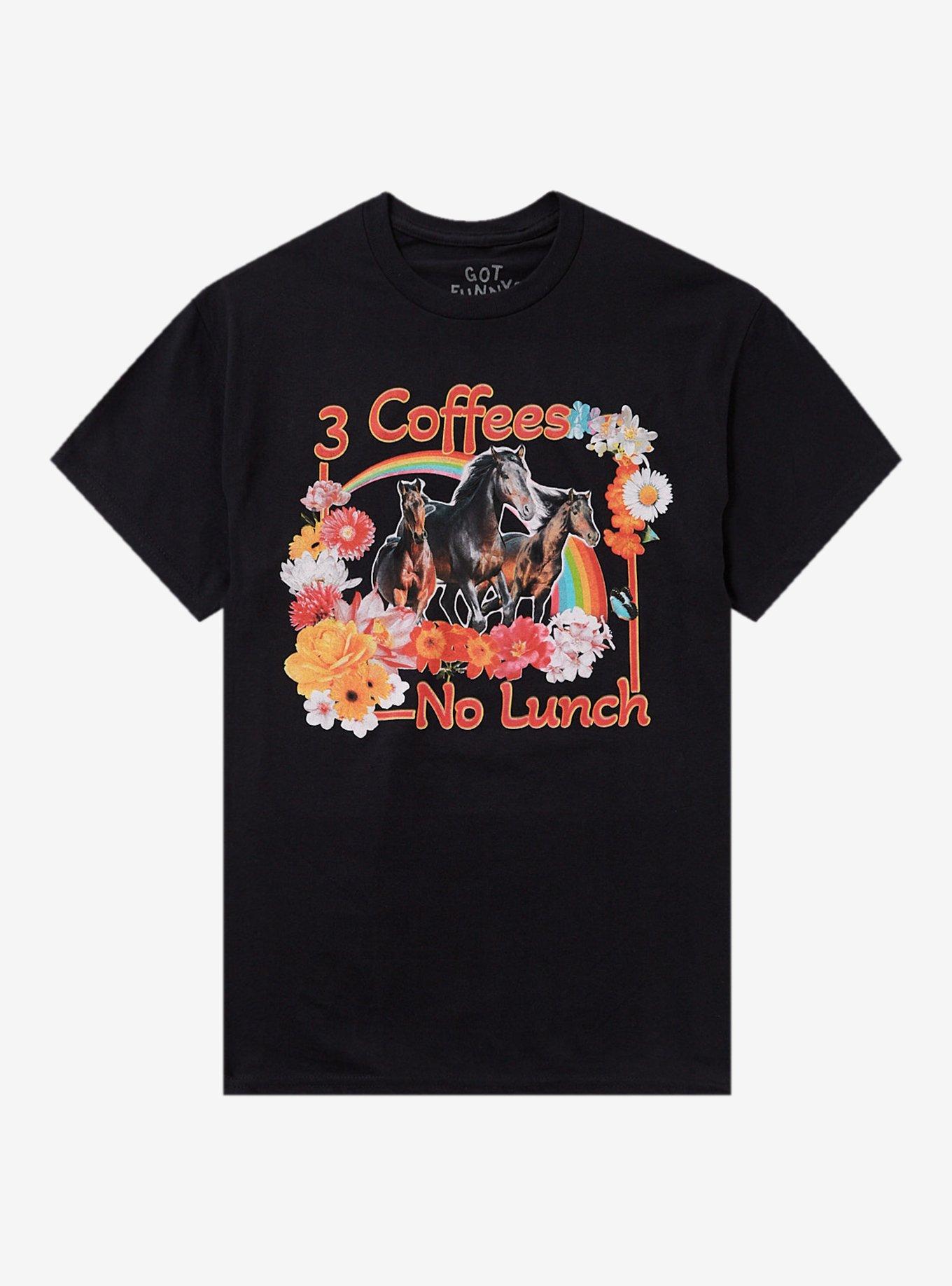 GOTFUNNY 3 Coffees No Lunch T-Shirt By Got Funny?