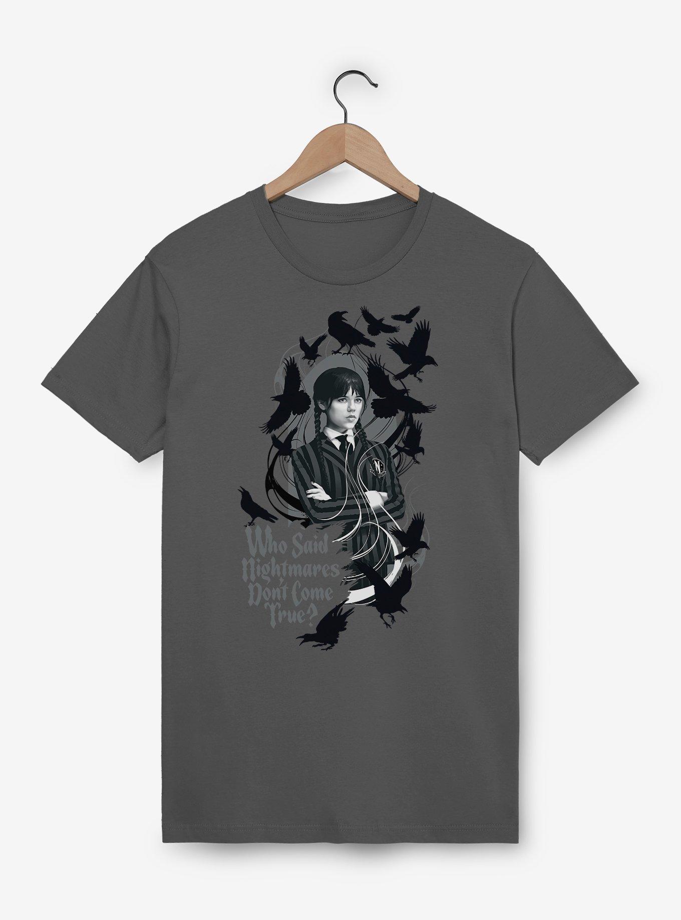 Wednesday Who Said Nightmares Don't Come True T-Shirt, , hi-res