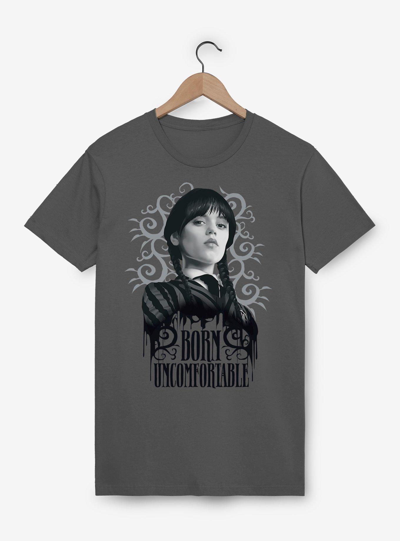 Wednesday Born Uncomfortable T-Shirt, , hi-res