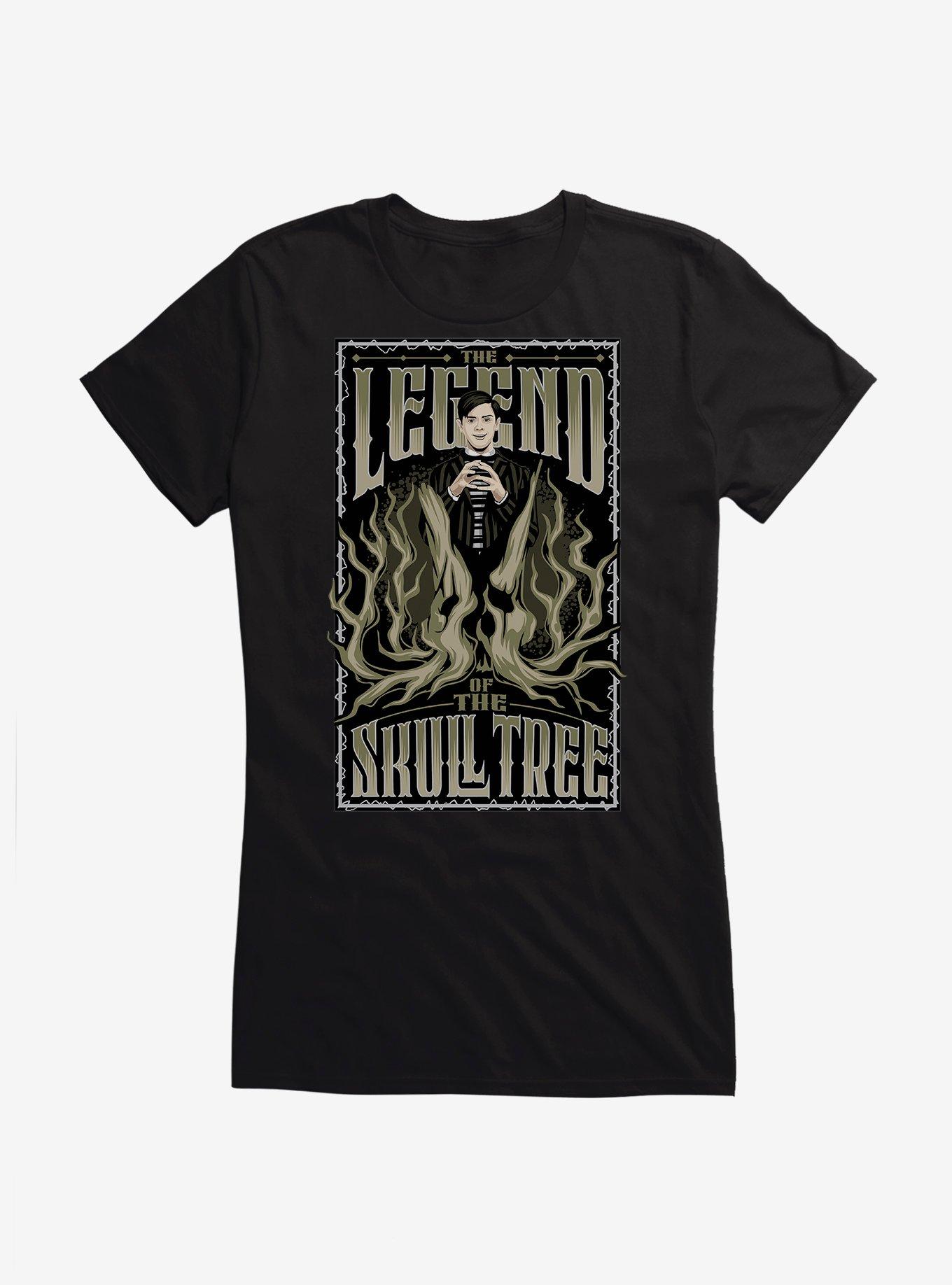 Wednesday The Legend Of The Skull Tree Girls T-Shirt, BLACK, hi-res