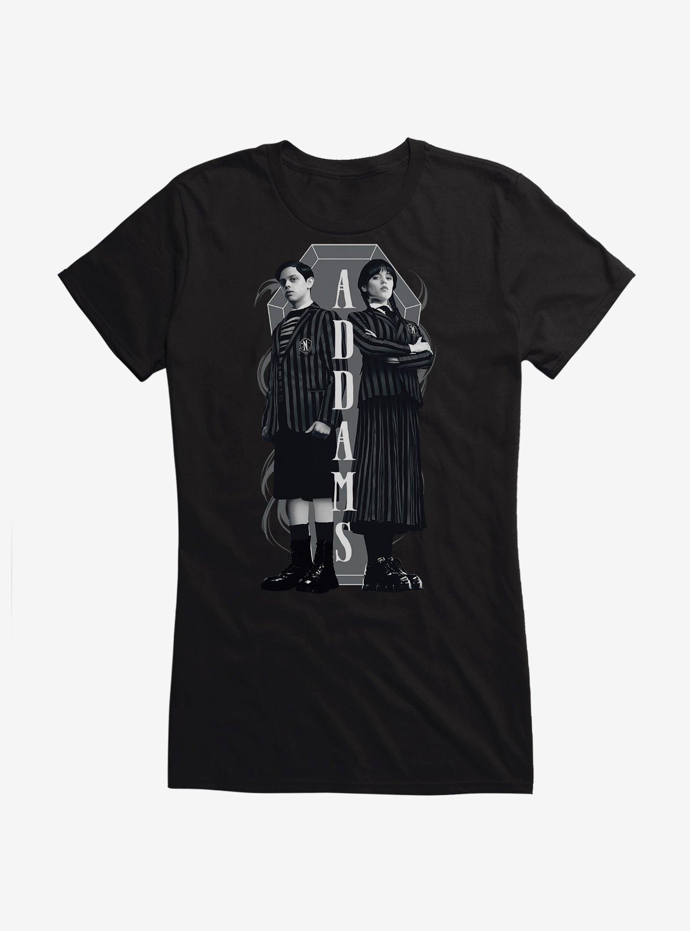 Wednesday and Pugsley Addams Siblings Girls T-Shirt