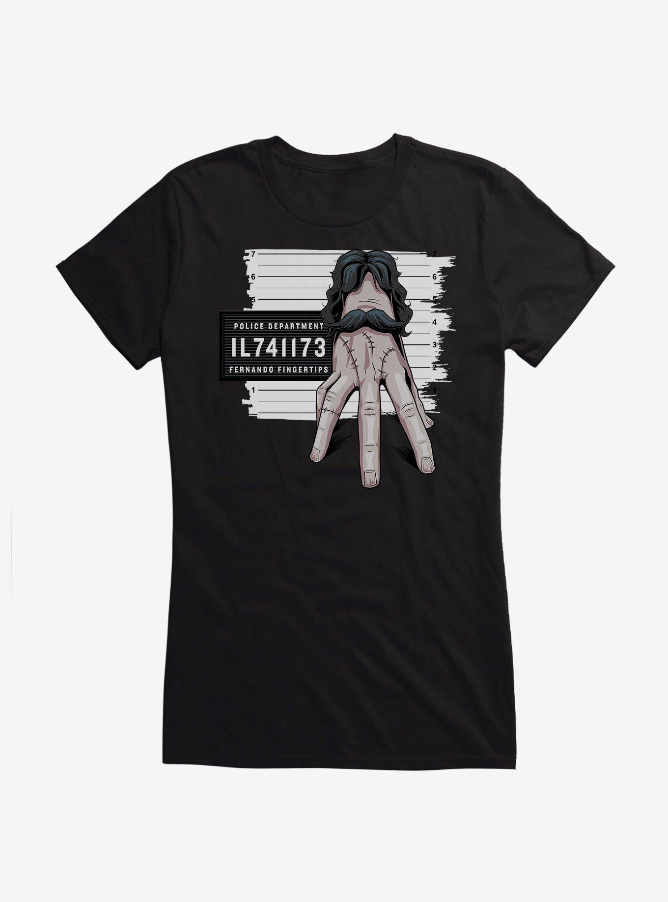 Wednesday Fernando Fingertips Mug Shot Girls T-Shirt